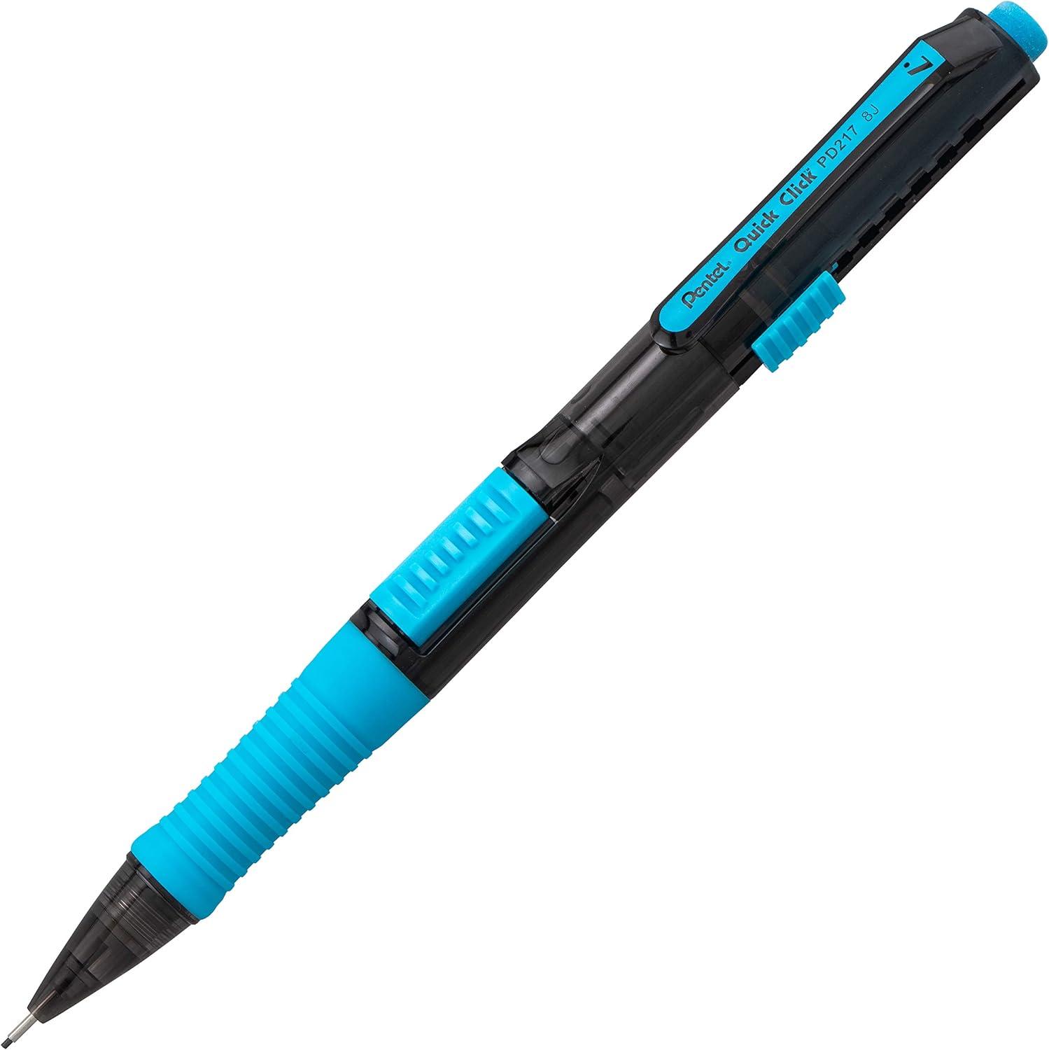 image:imagePentel Quick Click POP Mechanical Pencil 07mm Includes Refill Lead and Erasers Pack of 8 Pencils PD217LEBP8