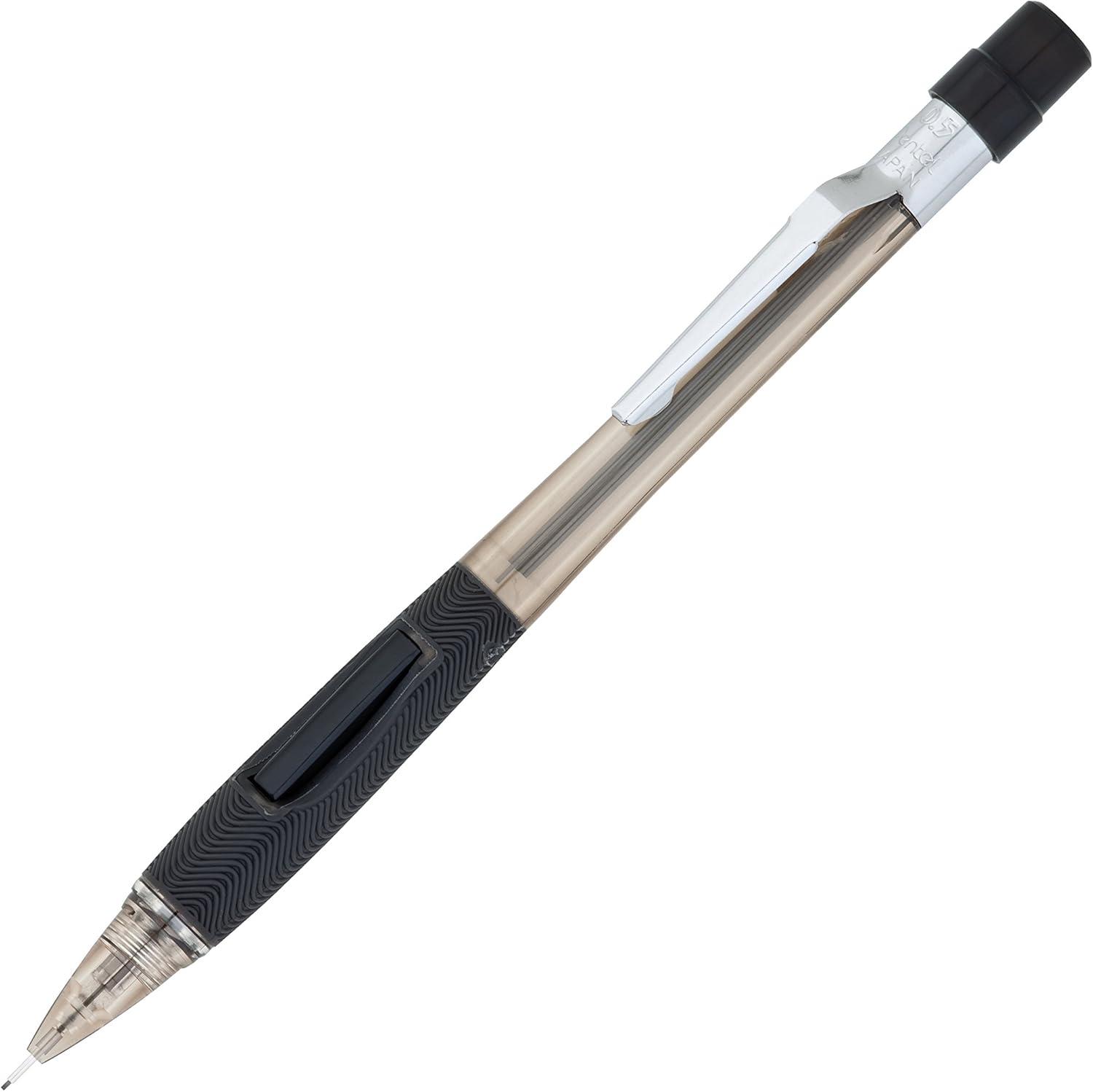 image:imagePentel Quicker Clicker Automatic Pencil 07mm Lead Size Transparent Violet Barrel Box of 12 PD347TVBlack