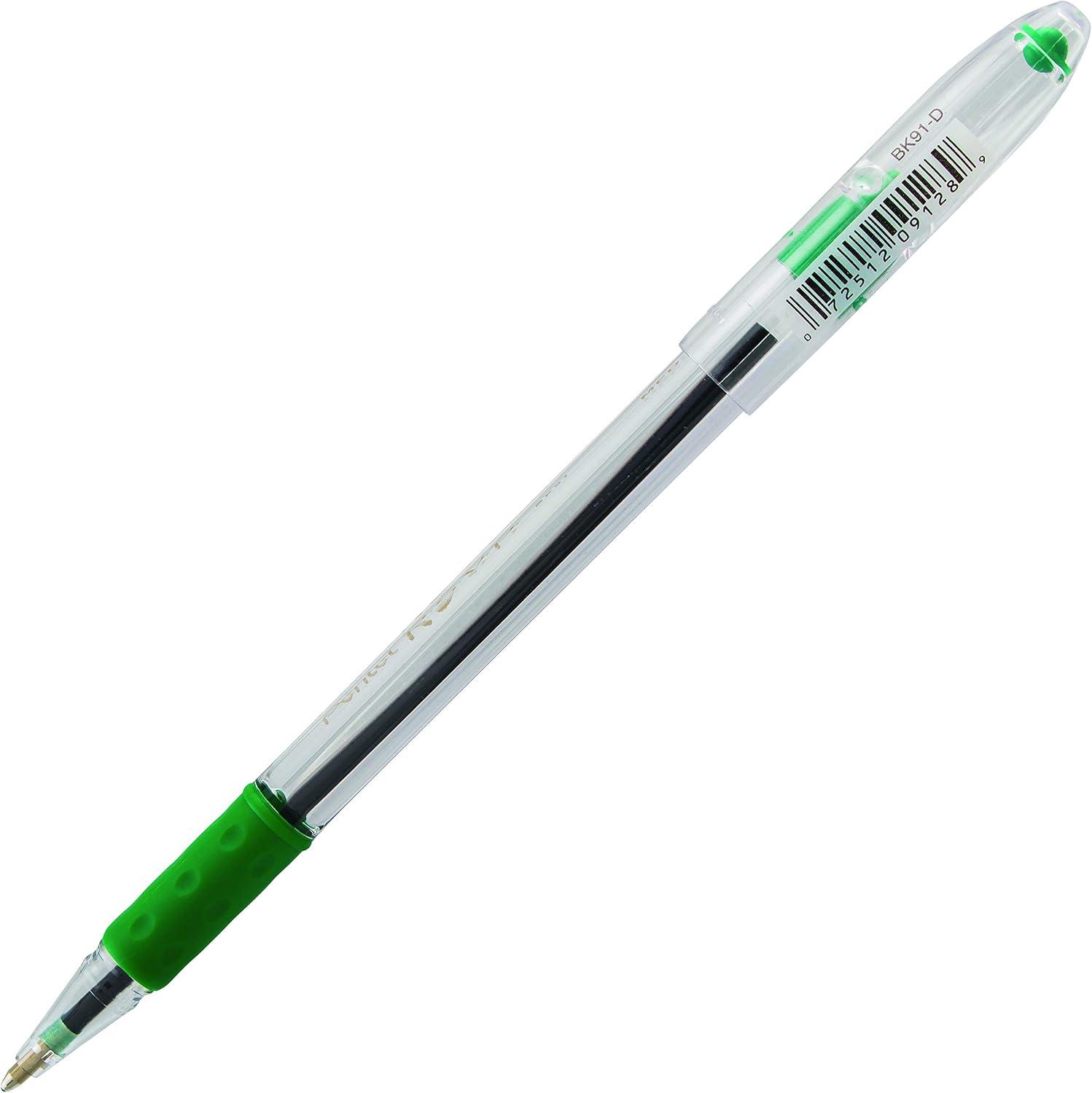 image:imagePentel RSVP Ballpoint Pen 10mm Medium Line Black Ink BK91A Pack of 1 12 Count TotalGreen