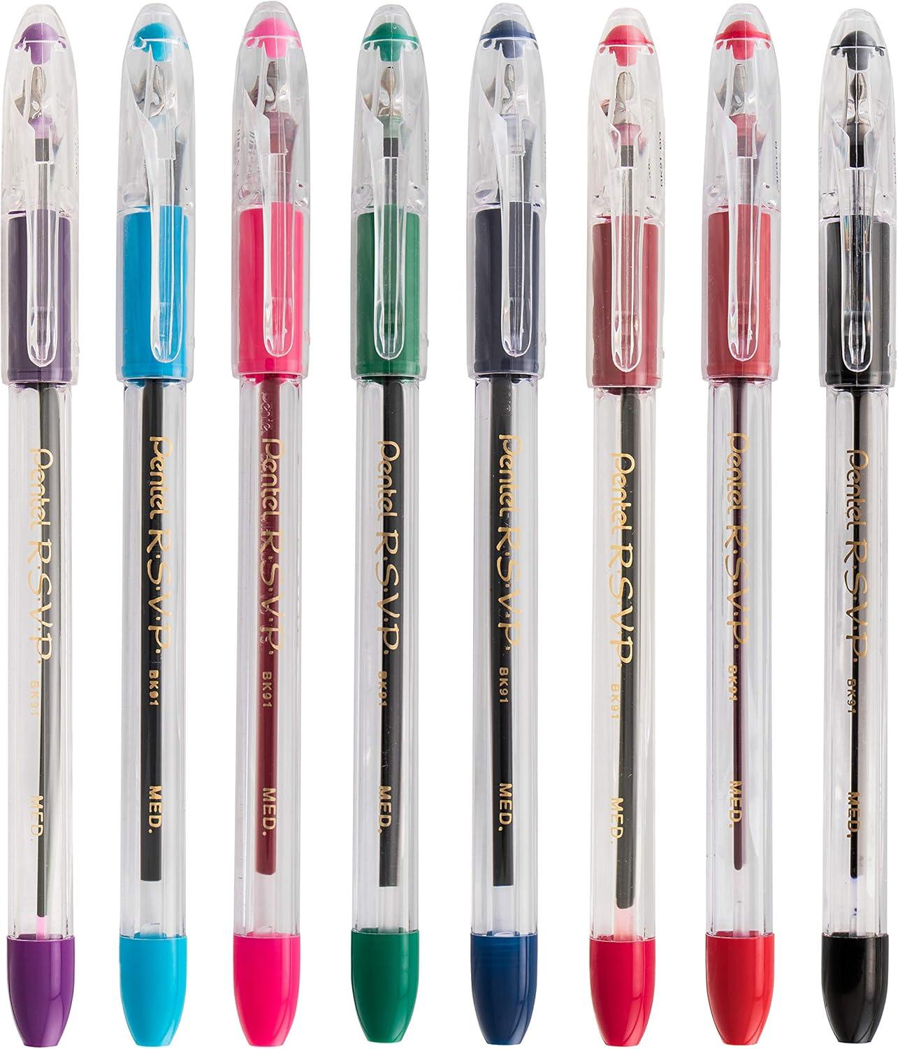 image:imagePentel RSVP Ballpoint Pen Fine Line 07mm Black Ink 72 Pack Canister BK90PC72ARed