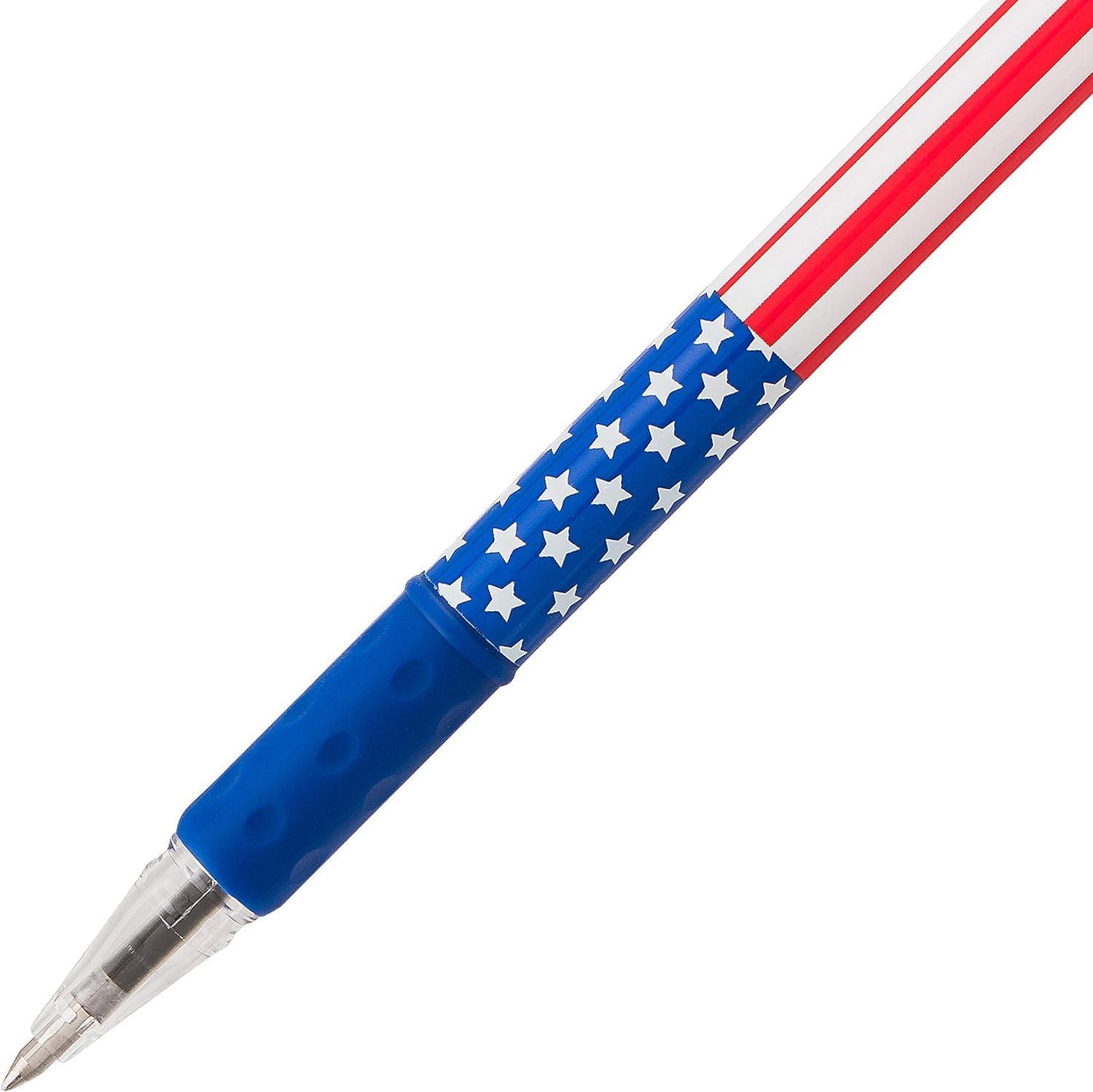 image:imagePentel RSVP Ballpoint Pen Fine Line 07mmFlag Barrel Black Ink 12 Pack BK90USAA12 Count Pack of 2