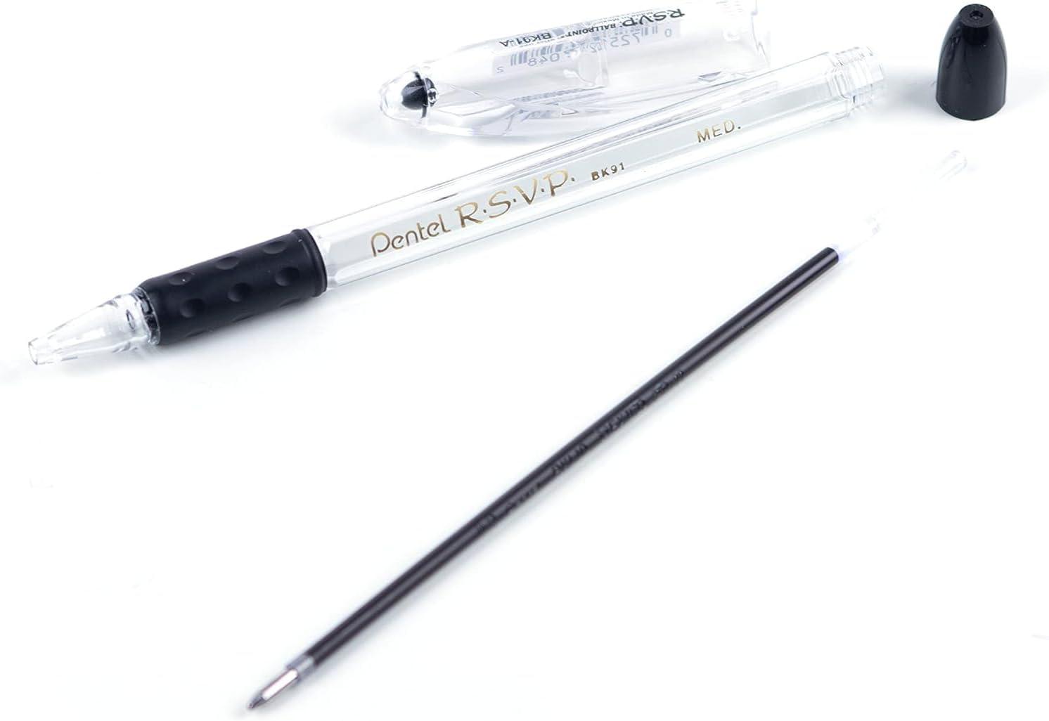 image:imagePentel RSVP Fine Point Ballpoint Pens 07mm Pack of 5 Rsvp Pens with 2 Refills