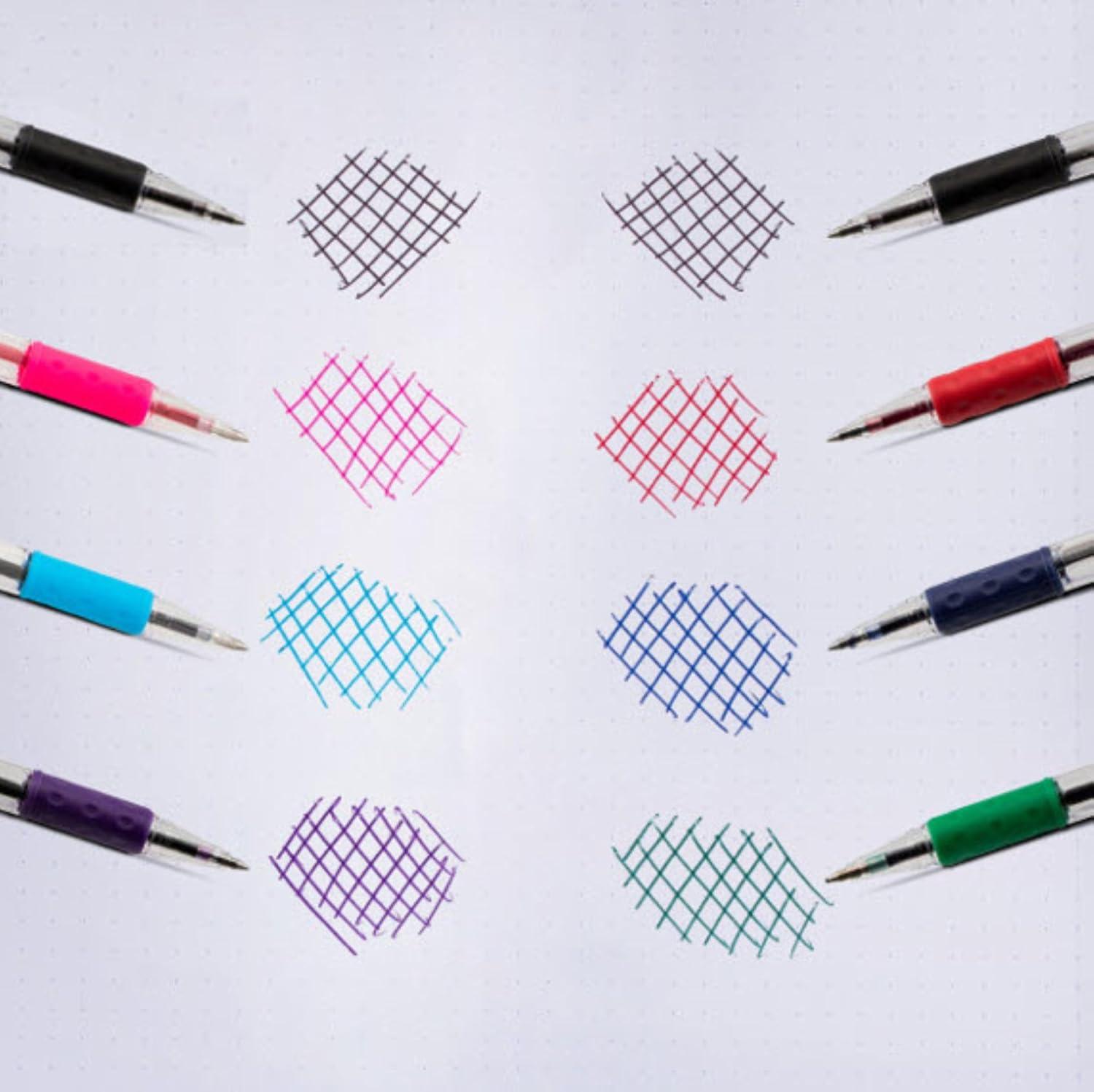 image:imagePentel RSVP Original Ballpoint Pen 07mm Fine Line Assorted Ink Colors Clear Barrel 8 Pack with Bonus Black Ink Pen