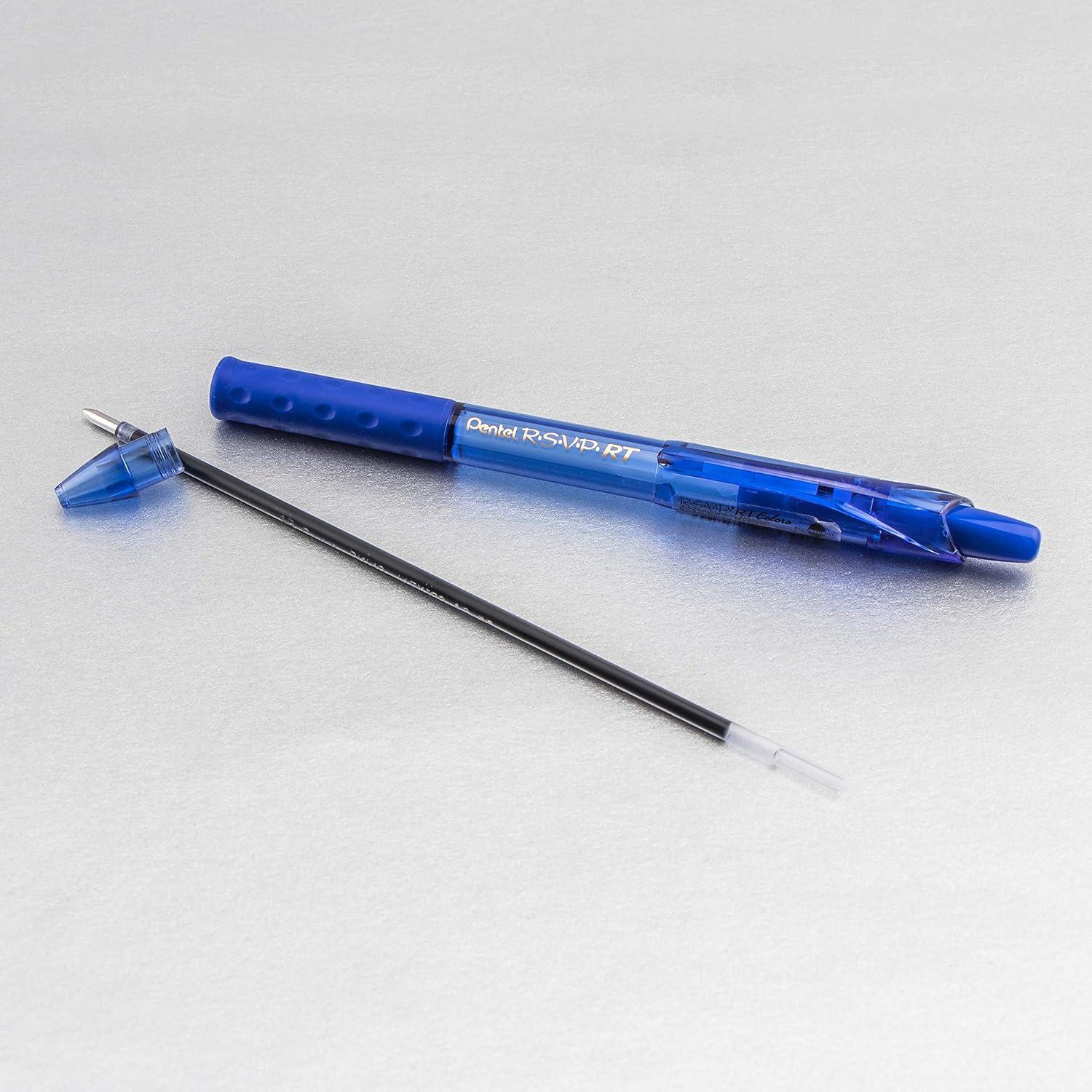 image:imagePentel RSVP RT Colors Retractable Ballpoint Pen 10mm Medium Line Barrel Pink Ink Box of 12 BK93CRPPAssorted 3