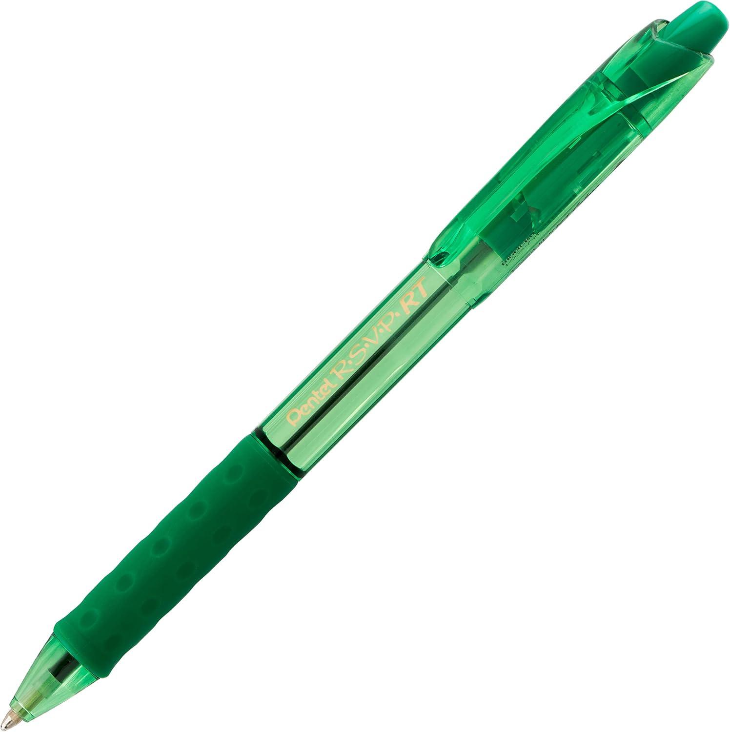 image:imagePentel RSVP RT Colors Retractable Ballpoint Pen 10mm Medium Line Barrel Pink Ink Box of 12 BK93CRPPAssorted 3
