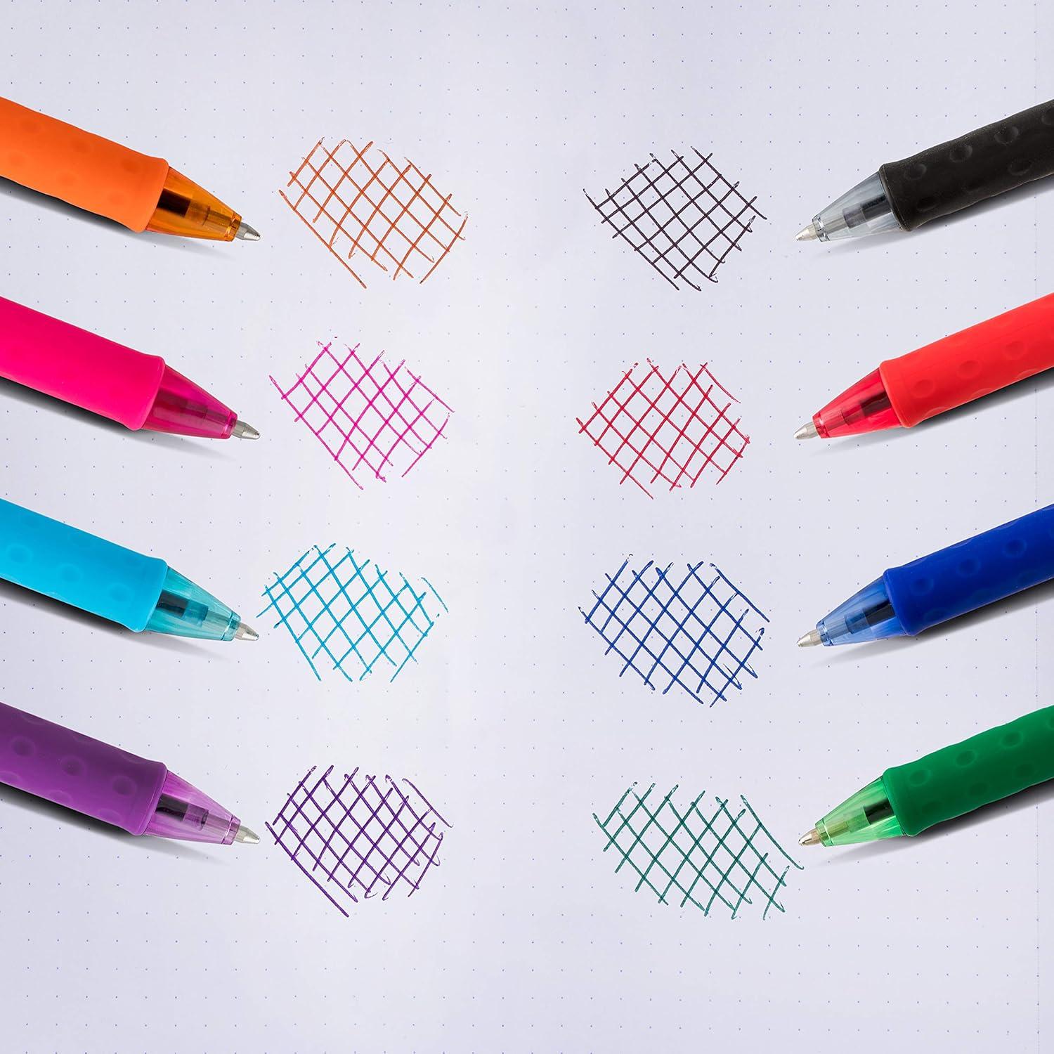 image:imagePentel RSVP RT Colors Retractable Ballpoint Pen 10mm Medium Line Barrel Pink Ink Box of 12 BK93CRPPBlack