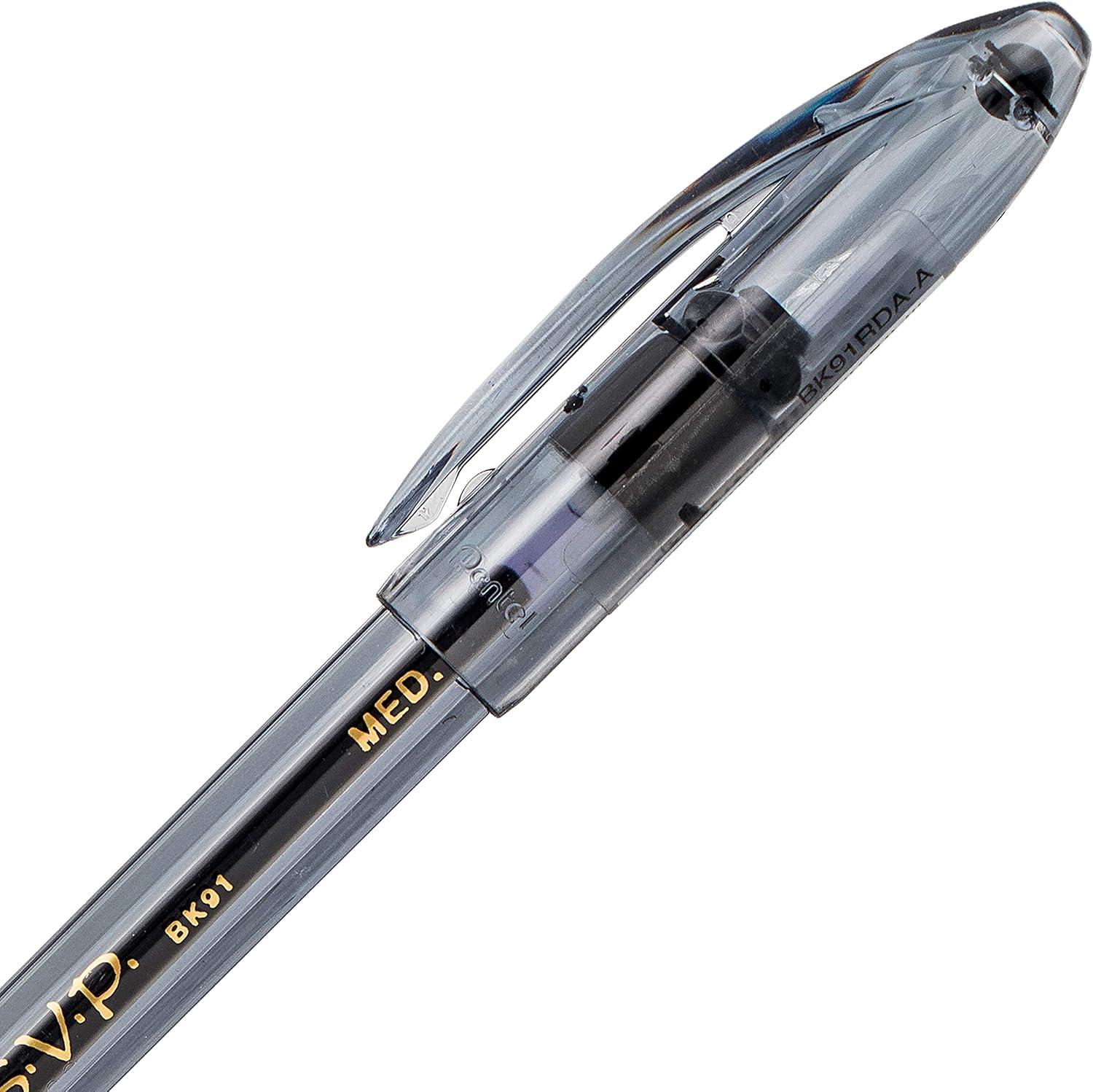 image:imagePentel RSVP RazzleDazzle Ballpoint Pen 10mm Medium Line Pink Barrel Black Ink Box of 12 BK91RDPABlack