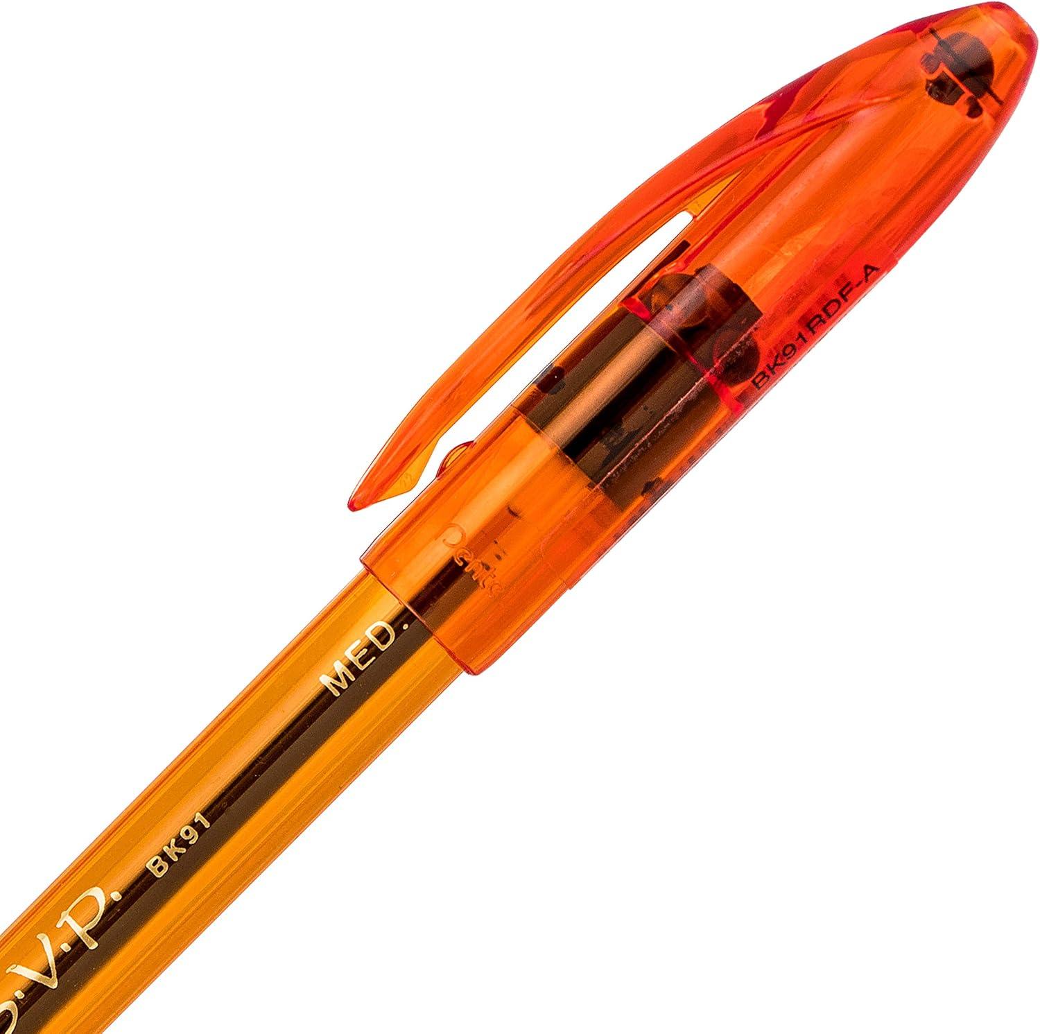 image:imagePentel RSVP RazzleDazzle Ballpoint Pen 10mm Medium Line Pink Barrel Black Ink Box of 12 BK91RDPAOrange