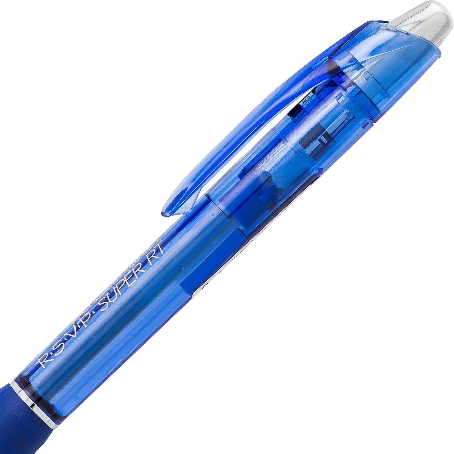 image:imagePentel RSVP Super RT Ballpoint Pen 07mm Fine Line Assorted Ink Pack of 4 BX477BP4M1Blue