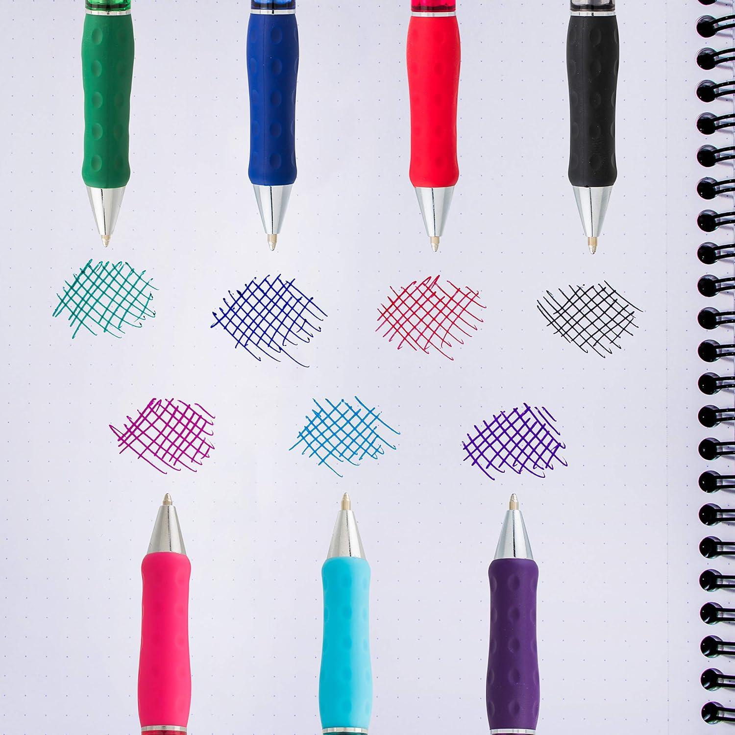 image:imagePentel RSVP Super RT Ballpoint Pen 07mm Fine Line Assorted Ink Pack of 4 BX477BP4M1Green