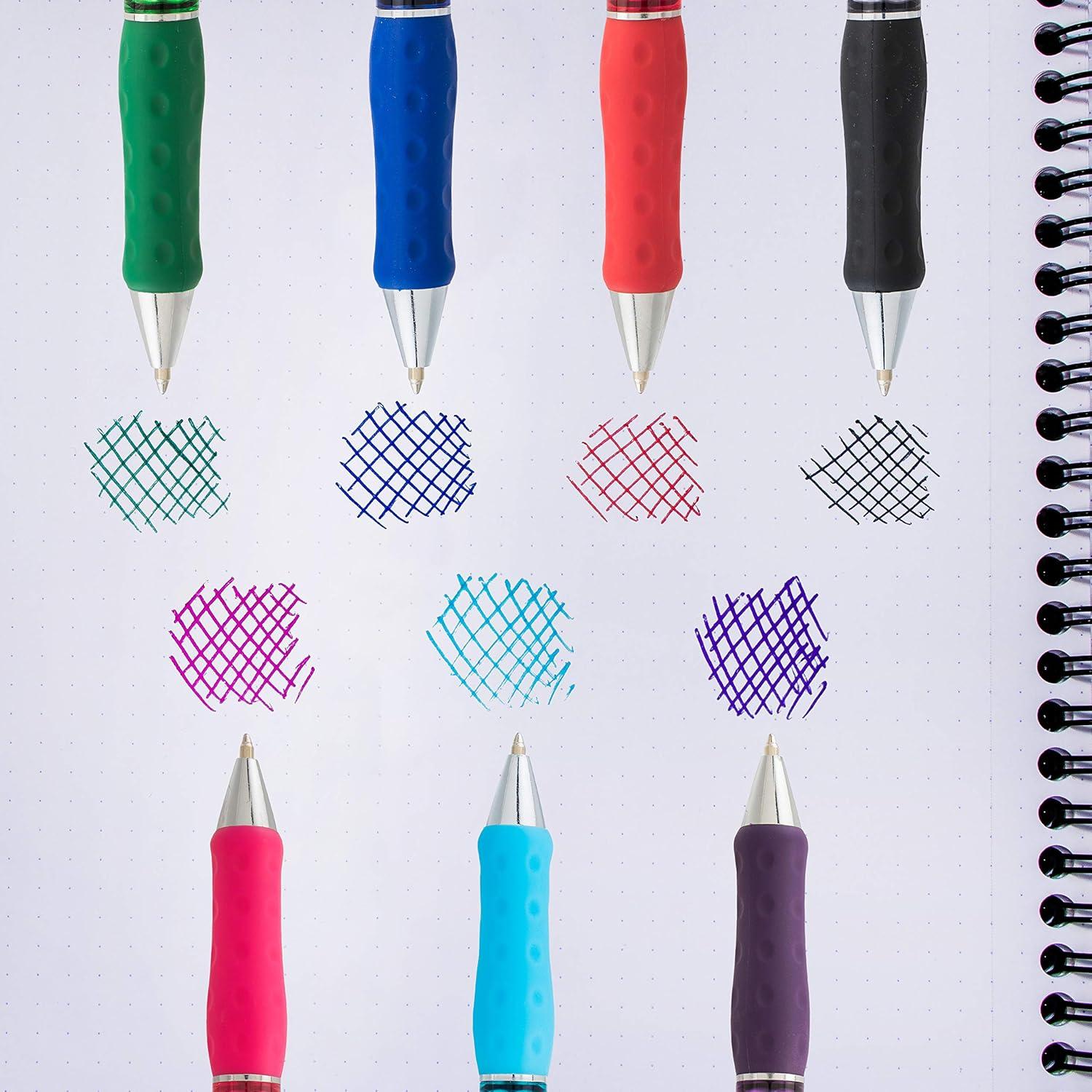 image:imagePentel RSVP Super RT Ballpoint Pen 07mm Fine Line Assorted Ink Pack of 4 BX477BP4M1Multicolor