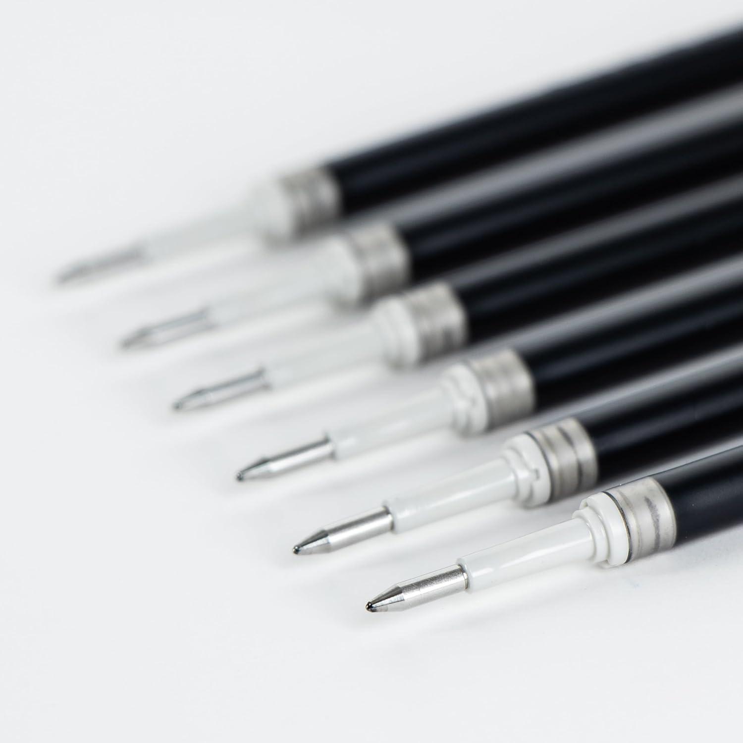 image:imagePentel Refill Ink For EnerGel Gel Pen 07mm Metal Tip Medium Black Ink Pack of 6 Refills LR76ABlack