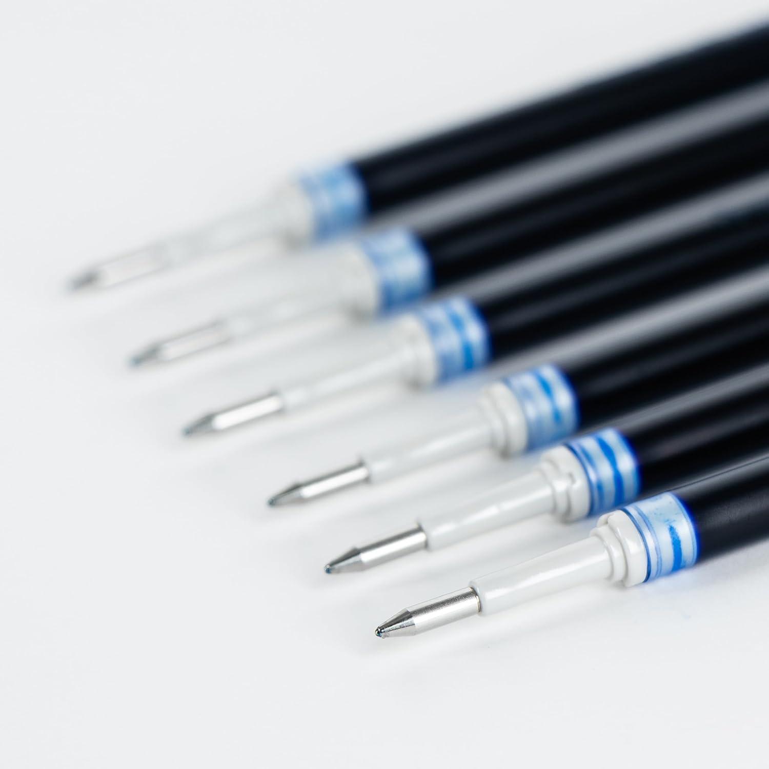 image:imagePentel Refill Ink For EnerGel Gel Pen 07mm Metal Tip Medium Black Ink Pack of 6 Refills LR76ABlue