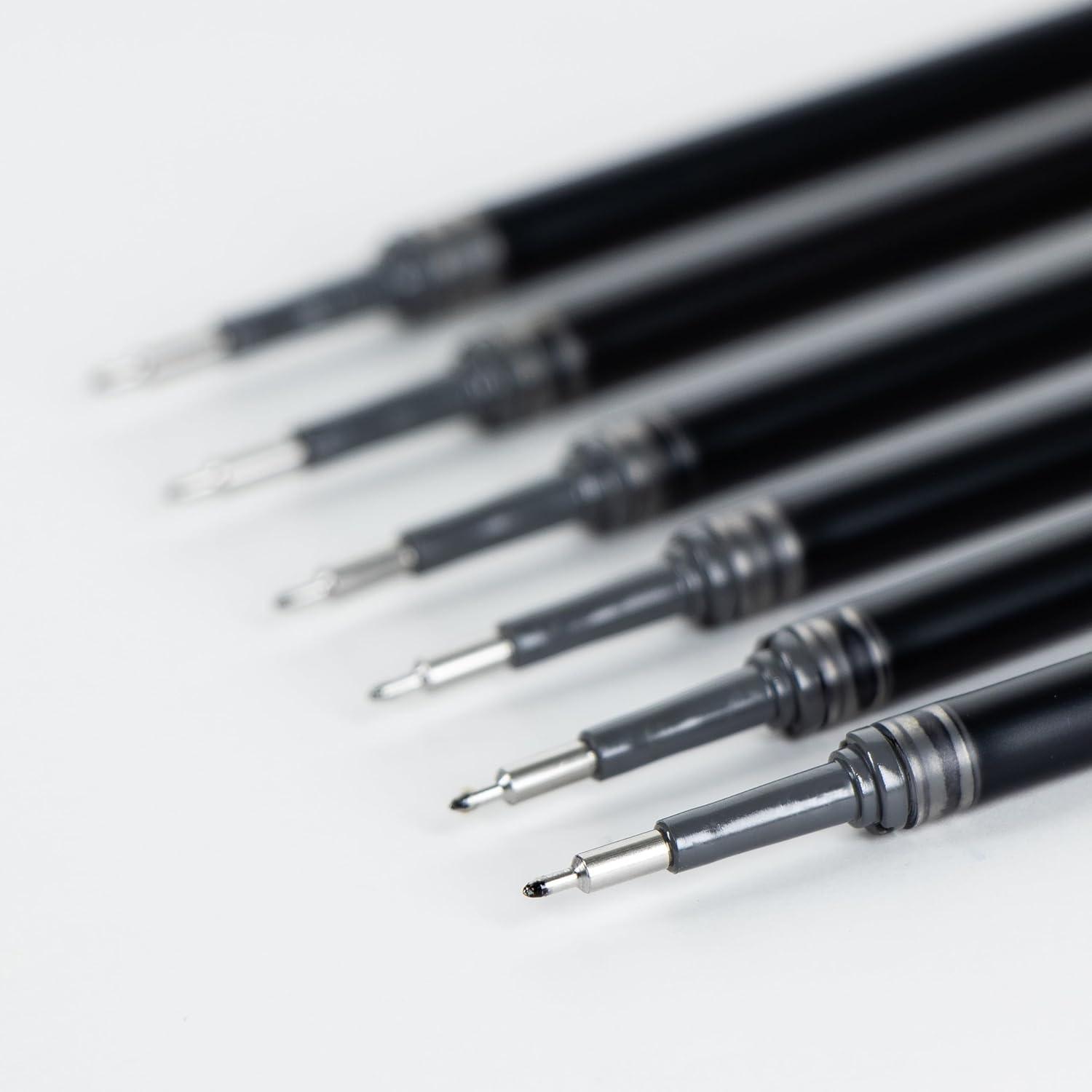 image:imagePentel Refill Ink for EnerGel Gel Pen 05mm Needle Tip Fine Black Ink Pack of 6 Refills LRN56ABlack
