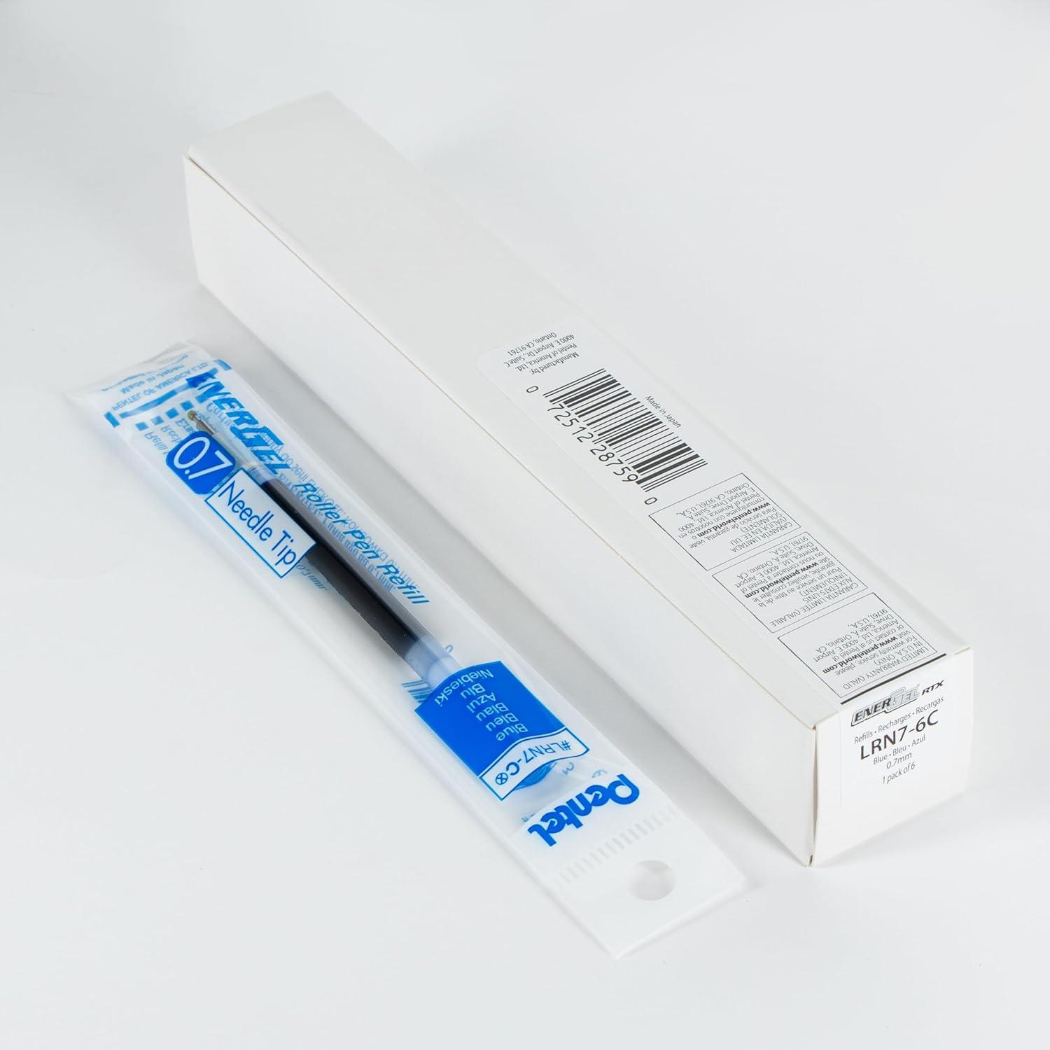 image:imagePentel Refill Ink for EnerGel Gel Pen 07mm Needle Tip Fine Black Ink Pack of 6 Refills LRN76ABlue