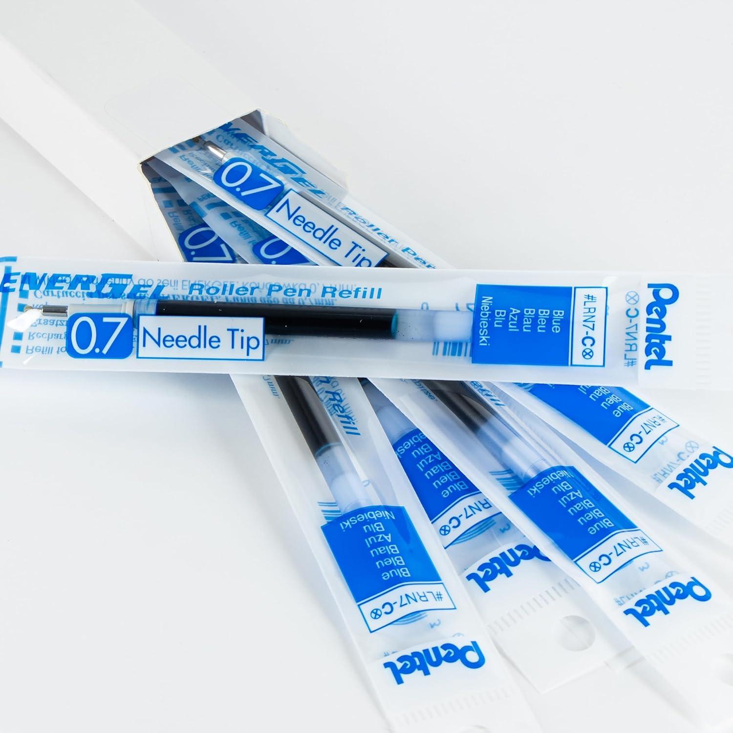 image:imagePentel Refill Ink for EnerGel Gel Pen 07mm Needle Tip Fine Black Ink Pack of 6 Refills LRN76ABlue