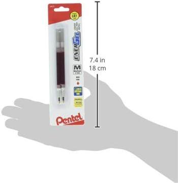 image:imagePentel Refill Ink For ENERGEL amp Lancelot Gel Pen 07mm Metal Tip Medium Red Ink Pack of 2 LR7BP2BRed