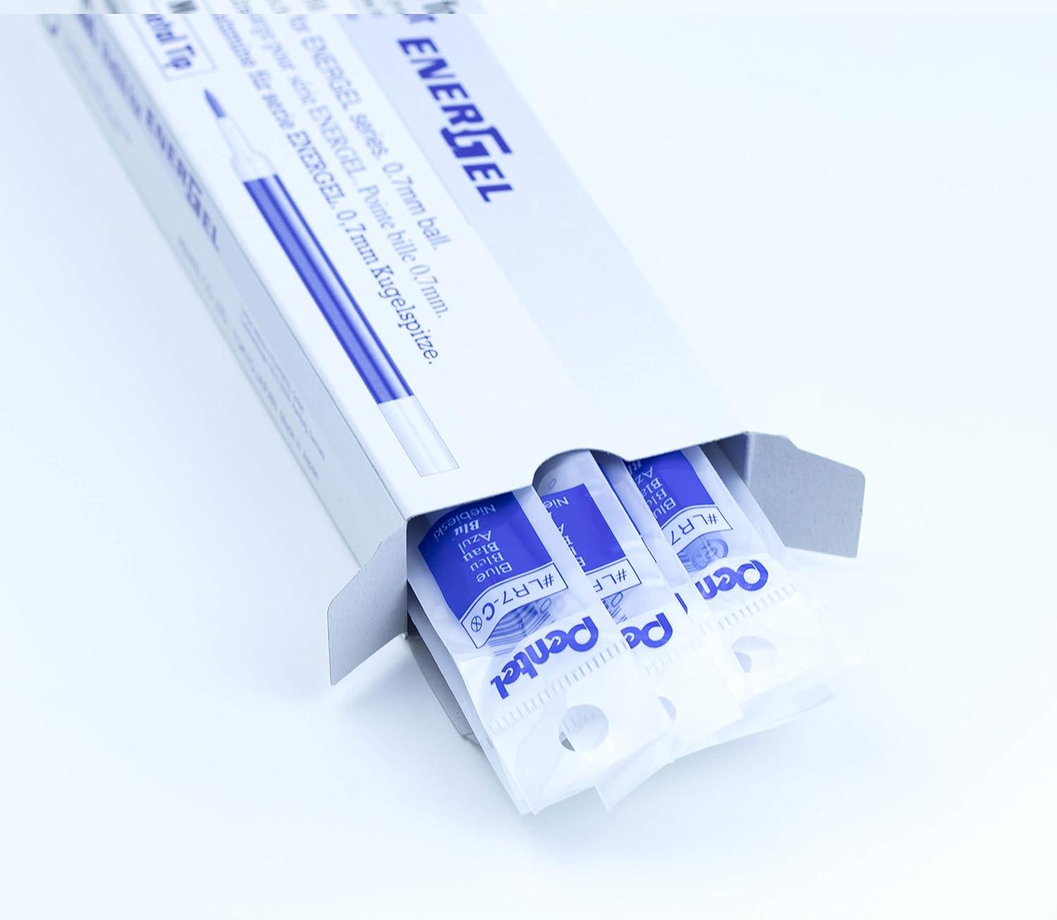 image:imagePentel Refill Ink for BL57BL77 EnerGel Liquid Gel Pen 07mm Metal Tip Blue Ink Box of 12 LR7C12