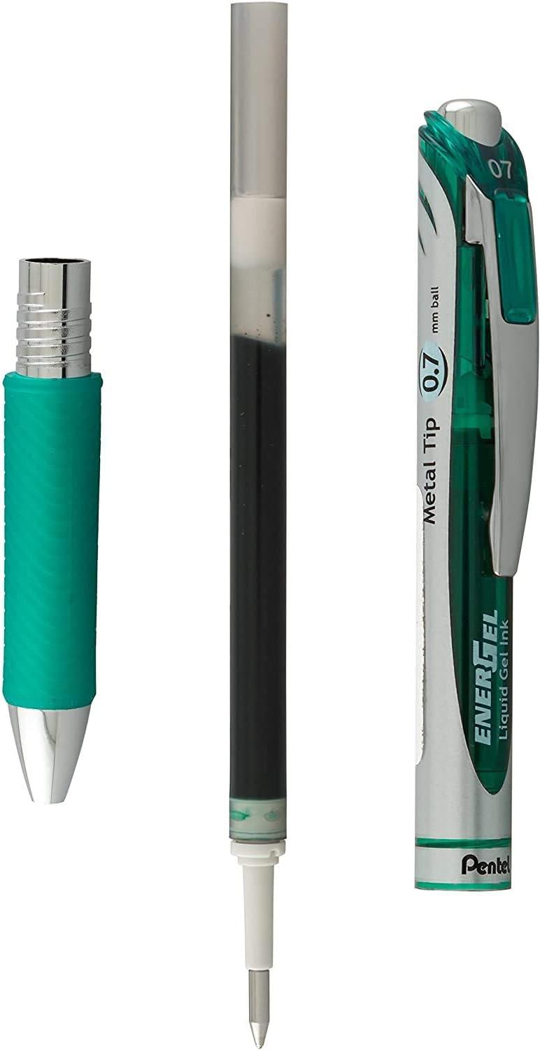 image:imagePentel Refill Ink for BL57BL77 EnerGel Liquid Gel Pen 07mm Metal Tip Green Ink Box of 12 LR7D12Green
