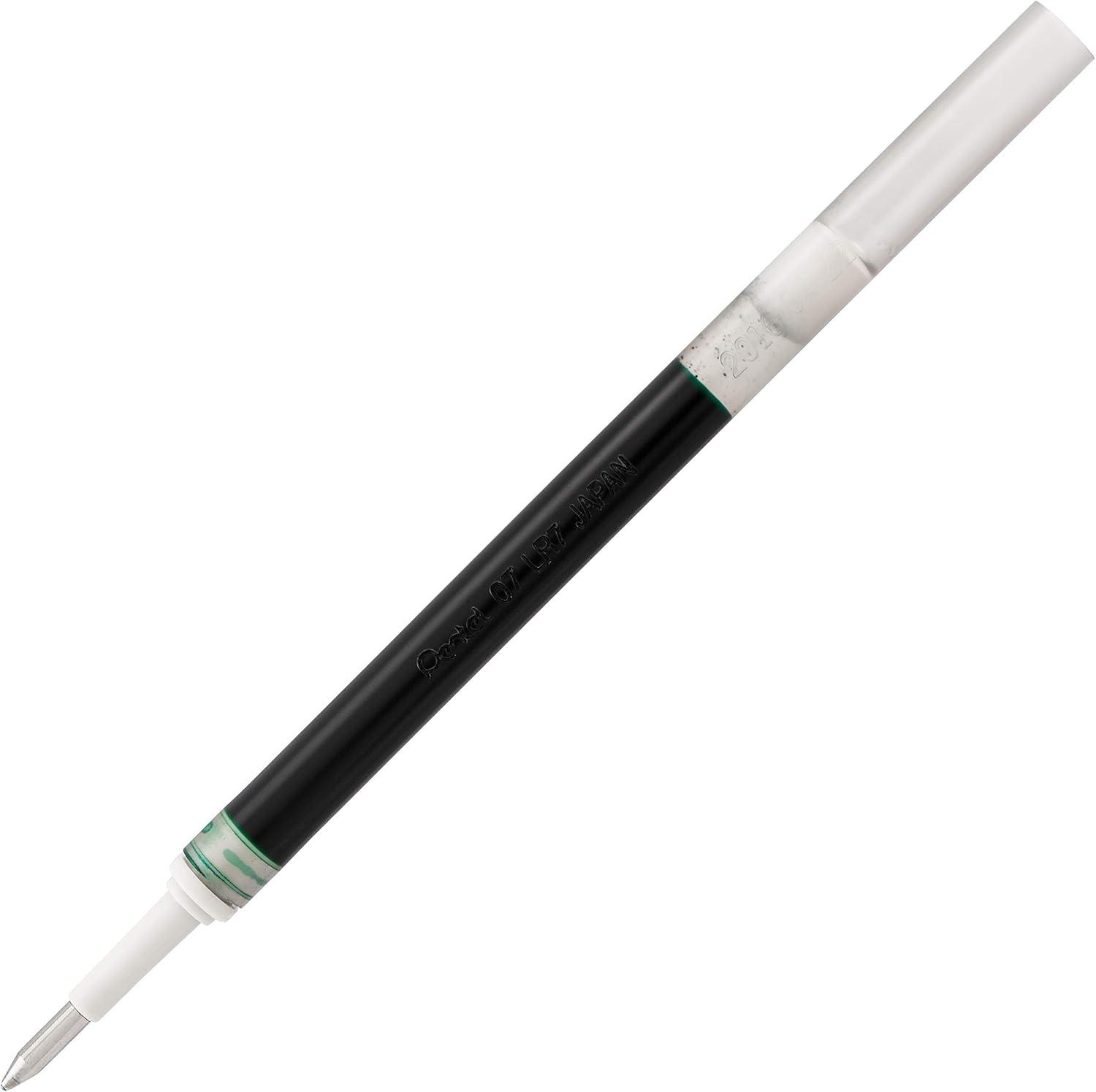 image:imagePentel Refill Ink for BL57BL77 EnerGel Liquid Gel Pen 07mm Metal Tip Green Ink Box of 12 LR7D12Green
