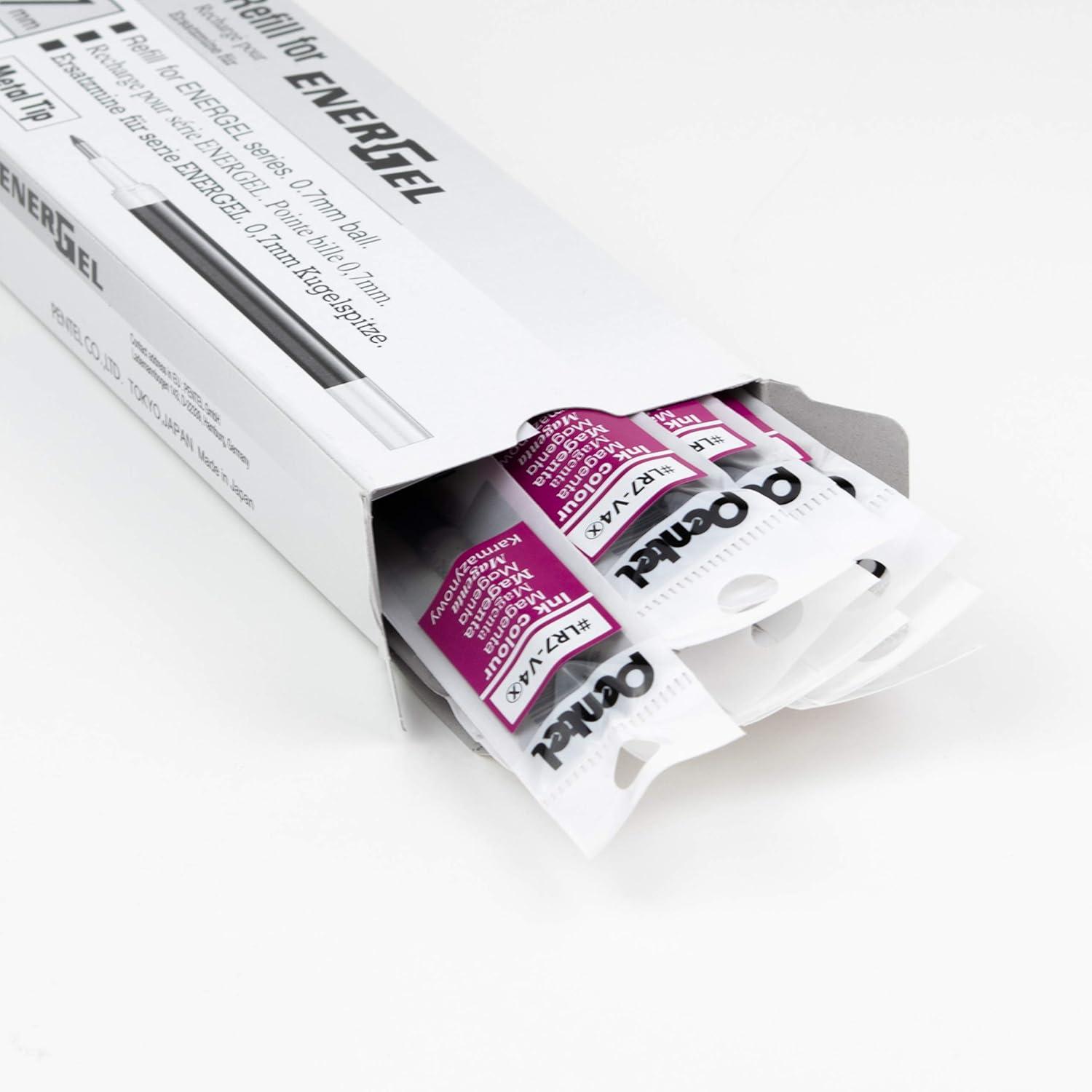 image:imagePentel Refill Ink for BL57BL77 EnerGel Liquid Gel Pen 07mm Metal Tip Green Ink Box of 12 LR7D12Magenta