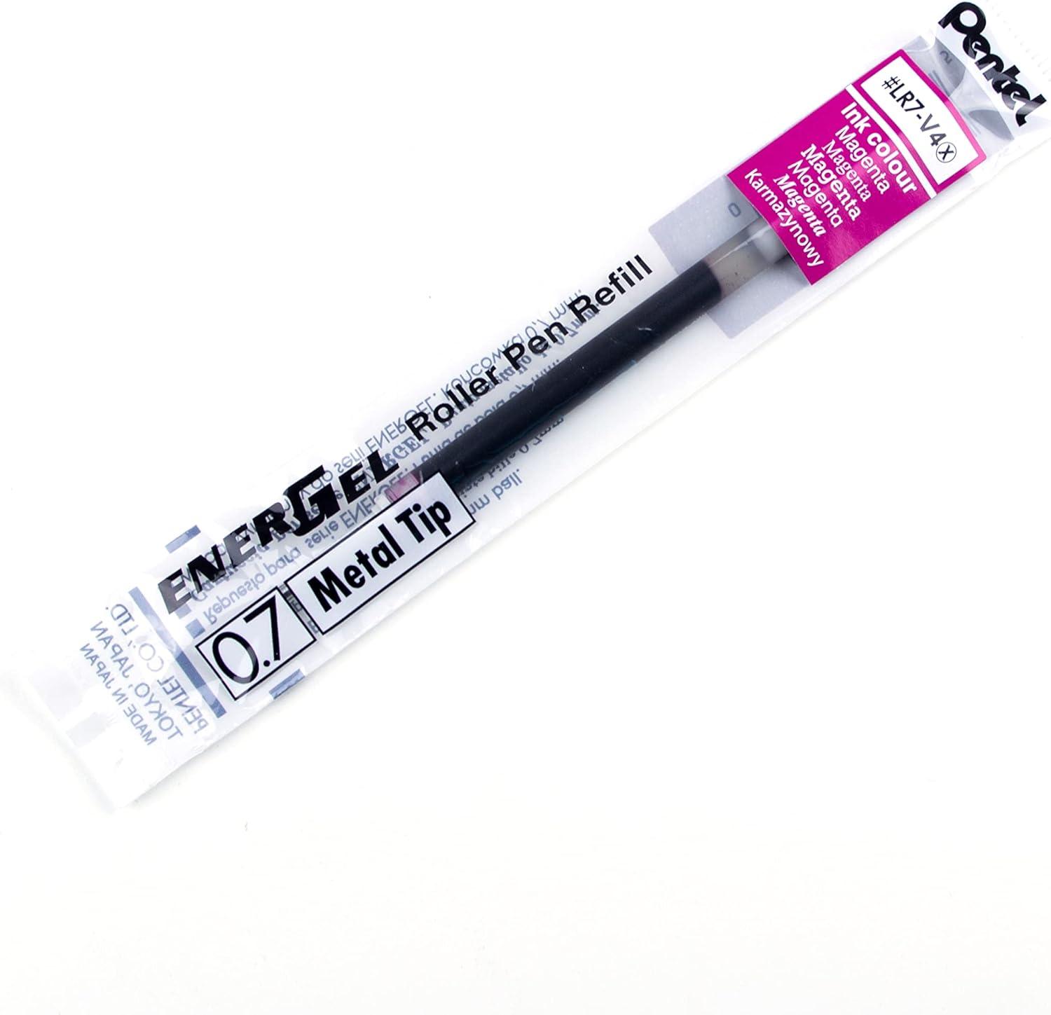 image:imagePentel Refill Ink for BL57BL77 EnerGel Liquid Gel Pen 07mm Metal Tip Green Ink Box of 12 LR7D12Magenta