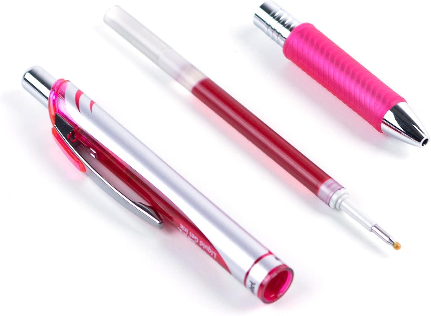 image:imagePentel Refill Ink for BL57BL77 EnerGel Liquid Gel Pen 07mm Metal Tip Green Ink Box of 12 LR7D12Pink