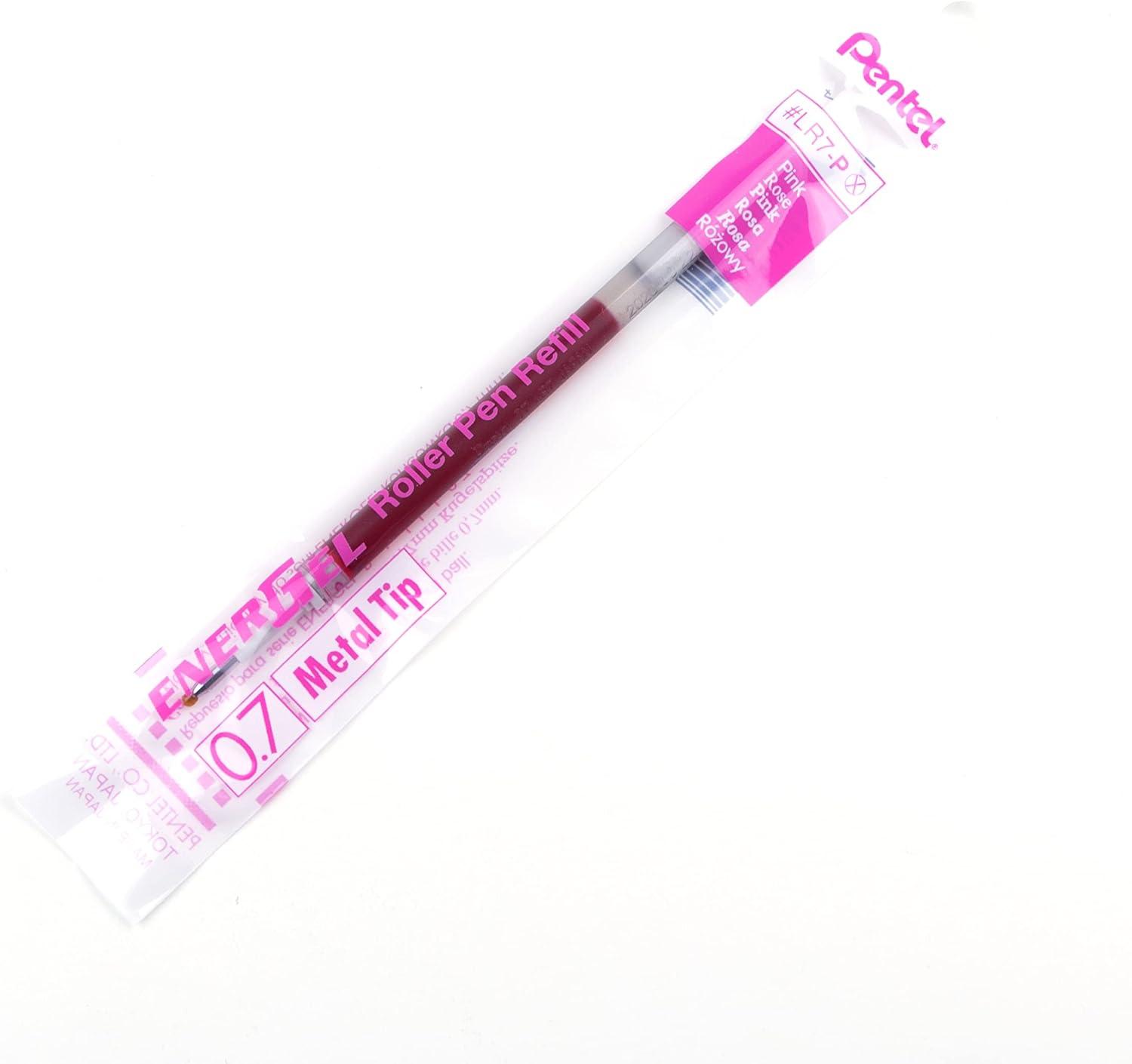 image:imagePentel Refill Ink for BL57BL77 EnerGel Liquid Gel Pen 07mm Metal Tip Green Ink Box of 12 LR7D12Pink