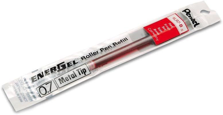 image:imagePentel Refill Ink for BL57BL77 EnerGel Liquid Gel Pen 07mm Metal Tip Green Ink Box of 12 LR7D12Red