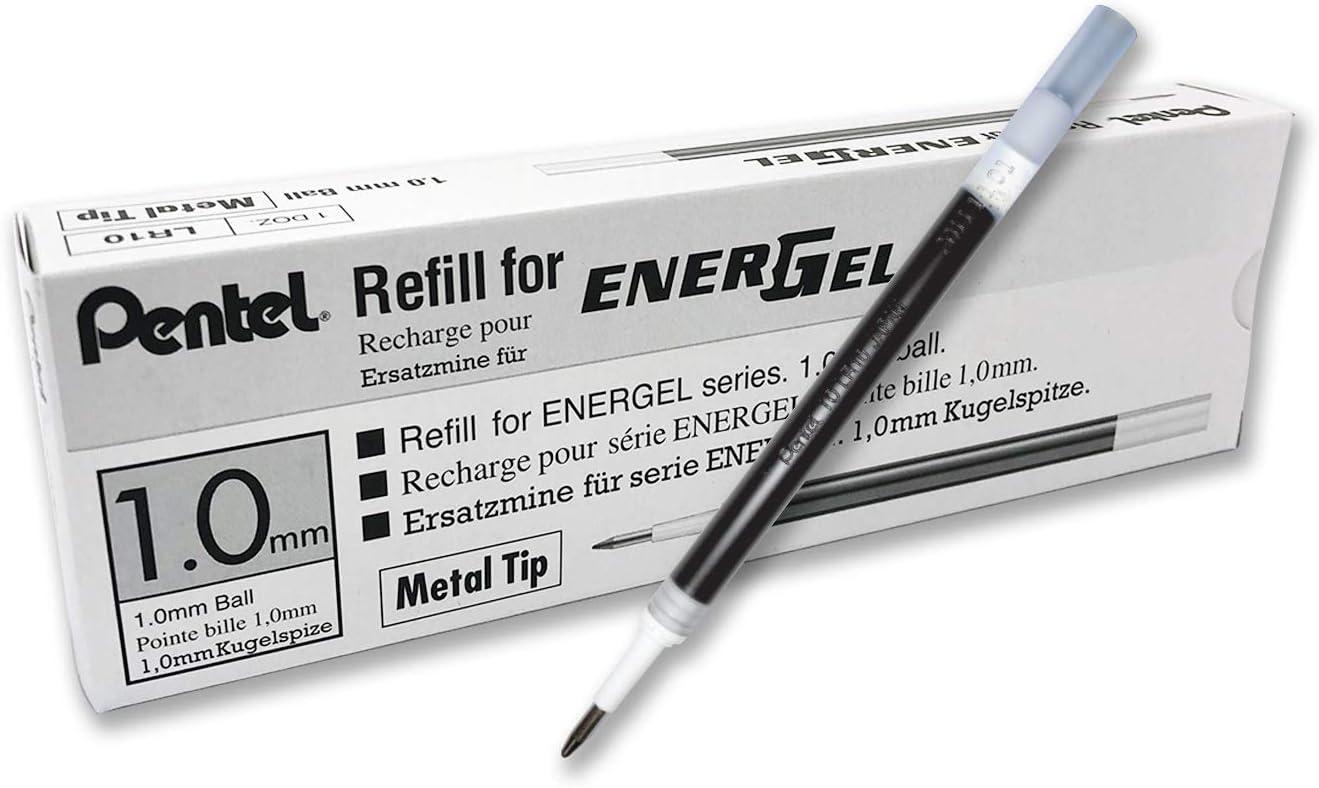 image:imagePentel Refill Ink for BL60 EnerGel Liquid Gel Pen 10mm Metal Tip Red Ink Box of 12 LR10B12Black