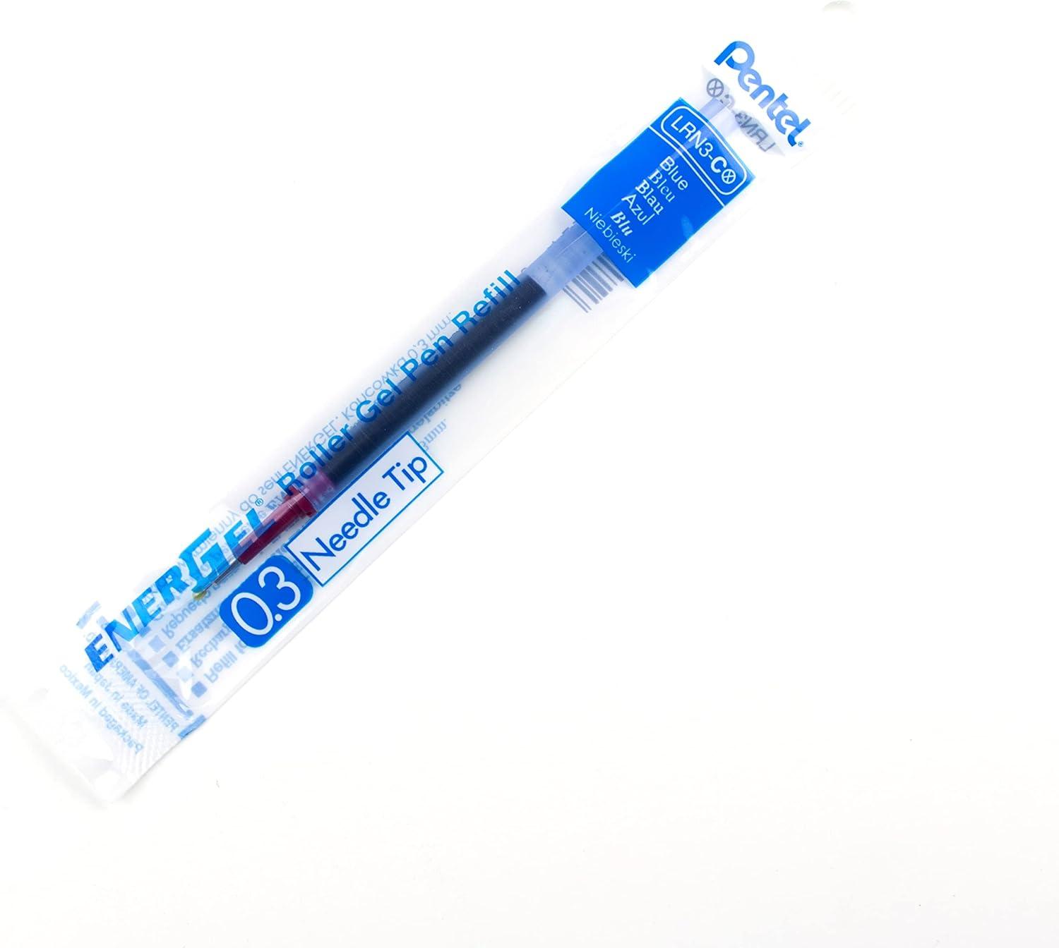 image:imagePentel Refill Ink for EnerGel Liquid Gel Pen 03mm Extra Fine Line Needle Tip Black Ink Box of 12 LRN3ABlue