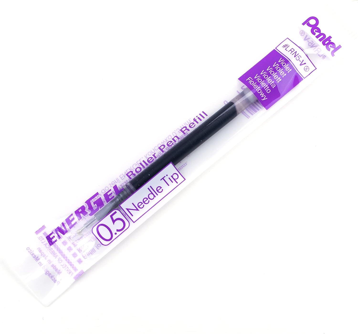 image:imagePentel Refill Ink for EnerGel Liquid Gel Pen 05mm Needle Tip Red Ink Box of 12 LRN5B12Violet