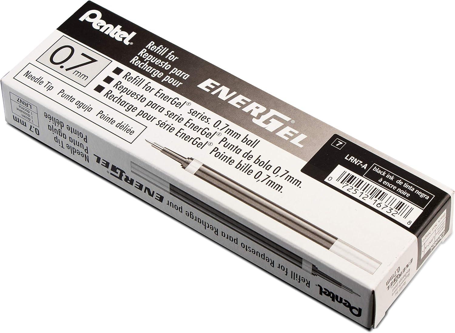image:imagePentel Refill Ink for EnerGel Liquid Gel Pen 07mm Needle Tip Blue Ink 1 Pack LRN7CBlack Pen