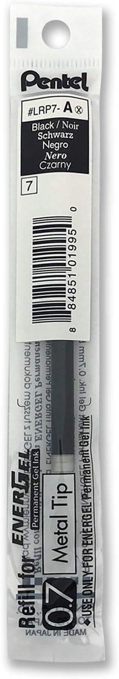 image:imagePentel Refill Ink for EnerGel PRO Permanent Gel Pen 07mm Medium Line Black Ink Box of 12 LRP7ABlack