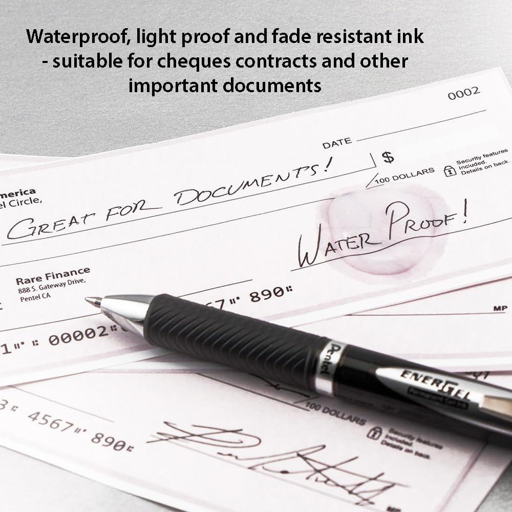 image:imagePentel Refill Ink for EnerGel PRO Permanent Gel Pen 07mm Medium Line Black Ink Box of 12 LRP7ABlue