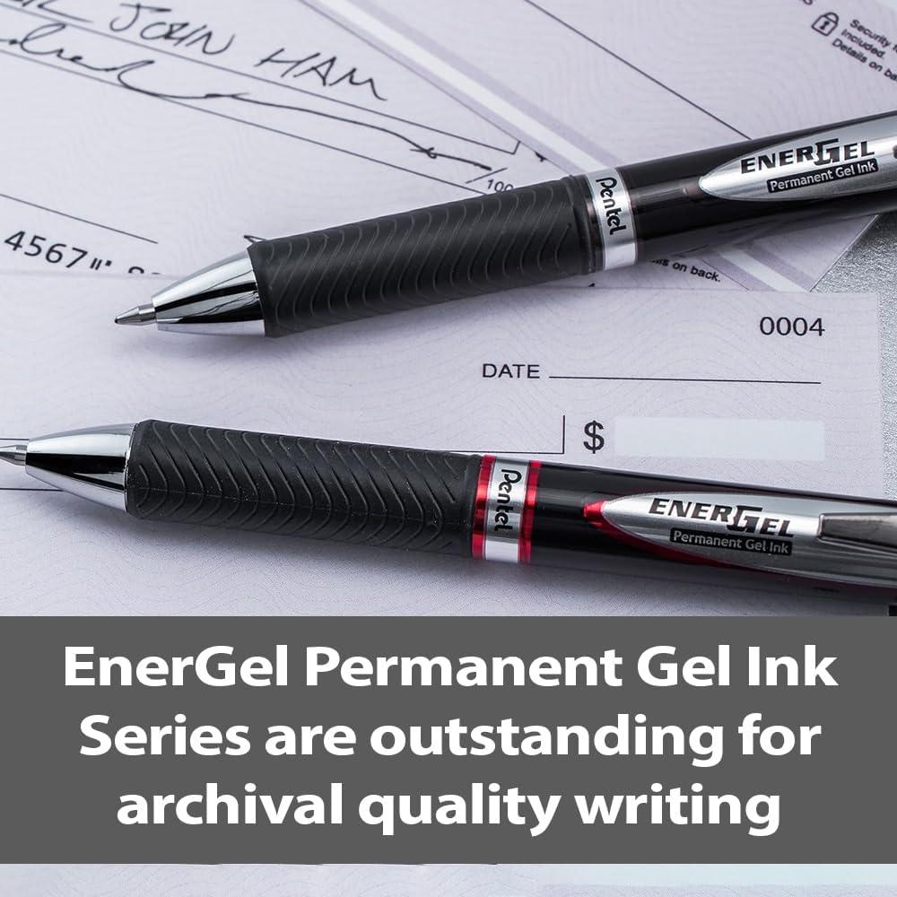 image:imagePentel Refill Ink for EnerGel PRO Permanent Gel Pen 07mm Medium Line Black Ink Box of 12 LRP7ARed