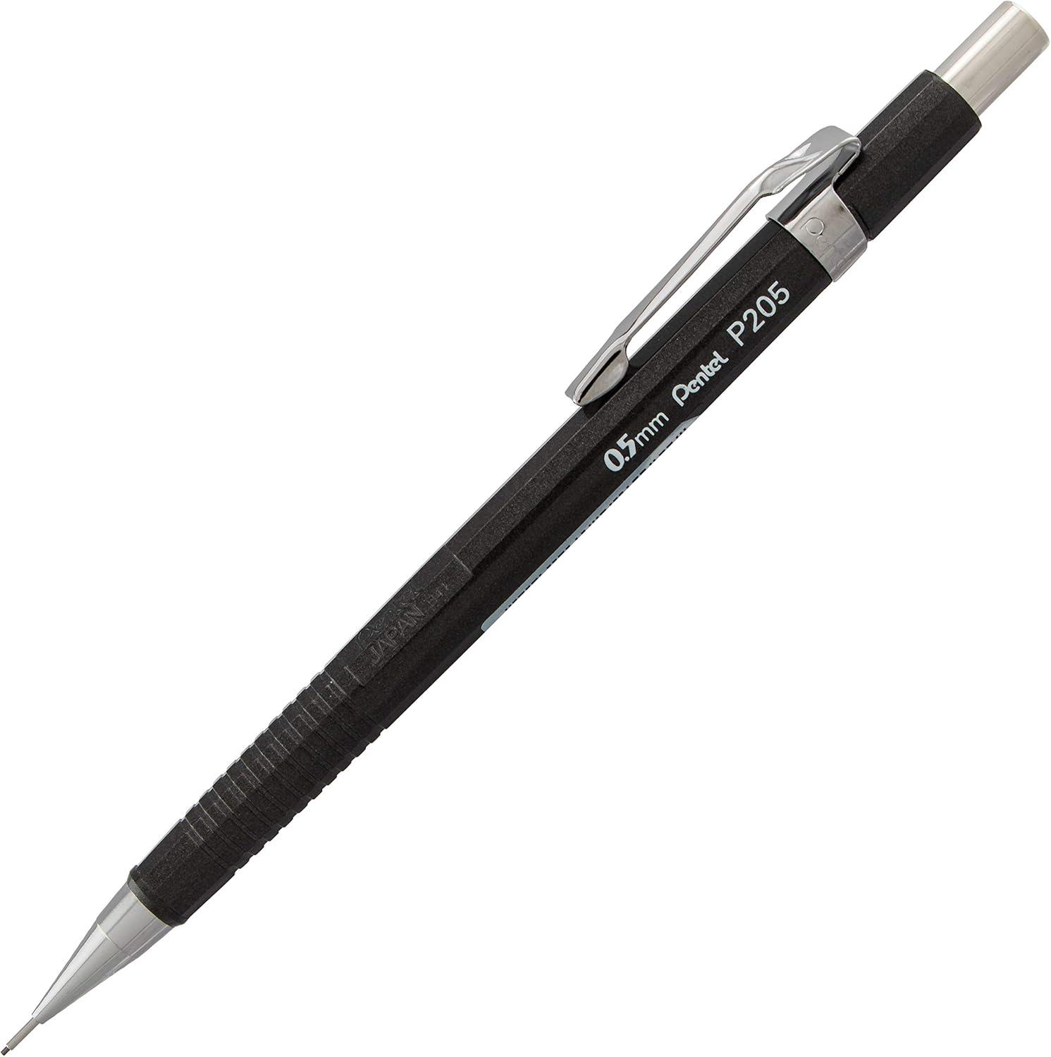 image:imagePentel Sharp Mechanical Pencil 05mm Metallic Barrels Assorted Colors Pack of 2 P205MBP2M