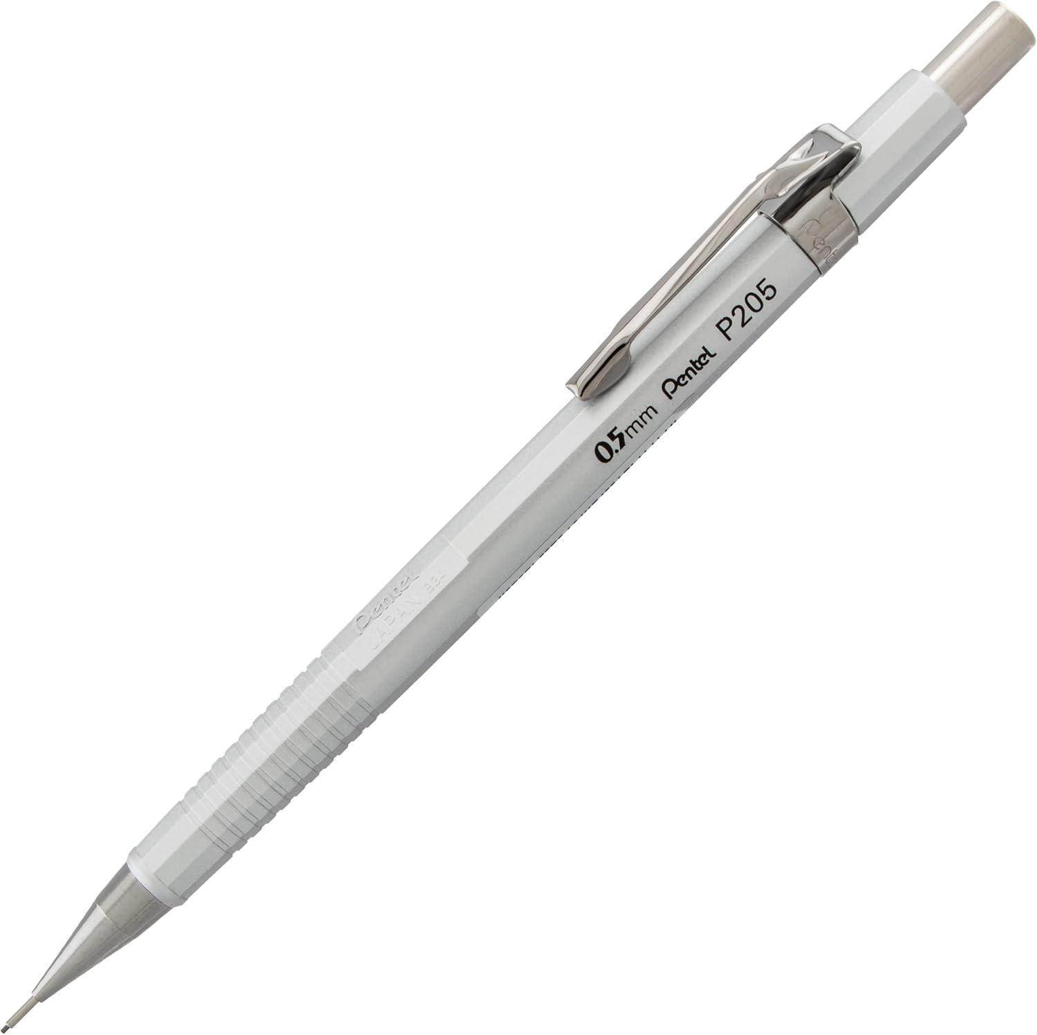 image:imagePentel Sharp Mechanical Pencil 05mm Metallic Barrels Assorted Colors Pack of 2 P205MBP2M