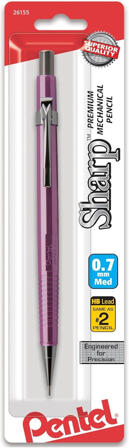 image:imagePentel Sharp Mechanical Pencil 07mm Metallic Barrels Assorted Barrel Colors Pack of 1 Barrel Color May Vary P207MBPM