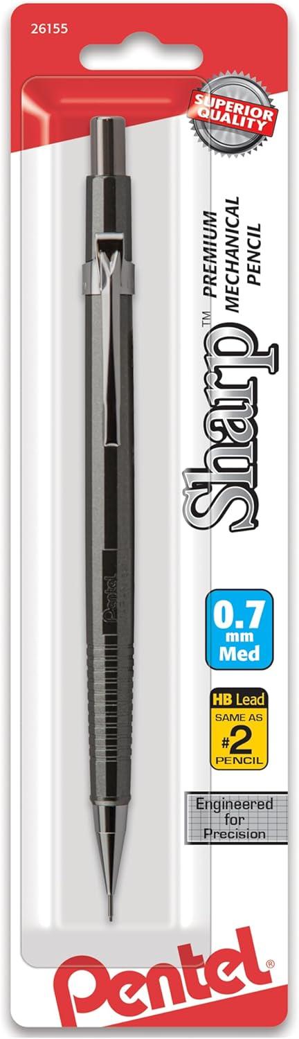 image:imagePentel Sharp Mechanical Pencil 07mm Metallic Barrels Assorted Barrel Colors Pack of 1 Barrel Color May Vary P207MBPM