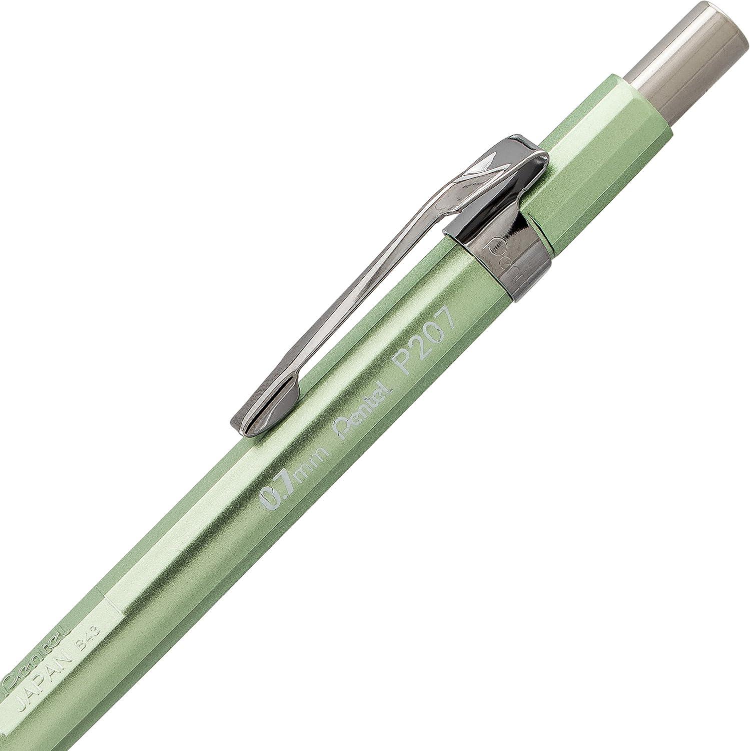 image:imagePentel Sharp Mechanical Pencil 07mm Metallic Barrels Assorted Barrel Colors Pack of 2 P207MBP2