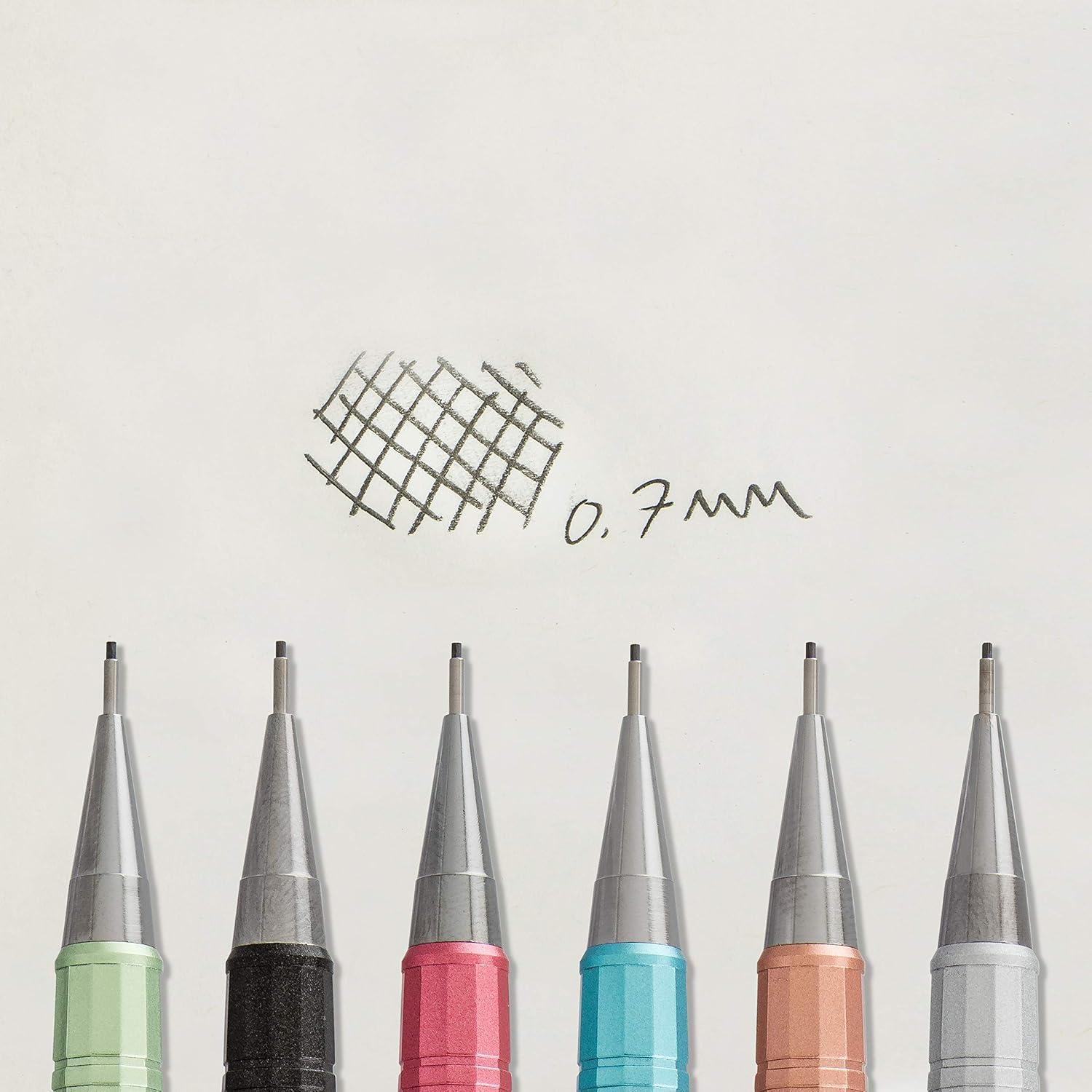 image:imagePentel Sharp Mechanical Pencil 07mm Metallic Barrels Assorted Barrel Colors Pack of 2 P207MBP2