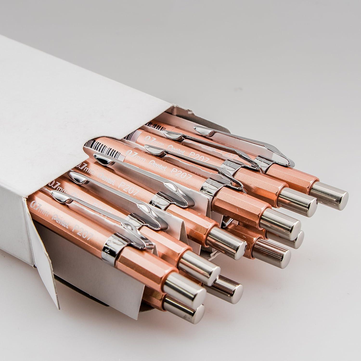 image:imagePentel Sharp Mechanical Pencil 07mm Metallic Copper Barrel Box of 12 P207MY
