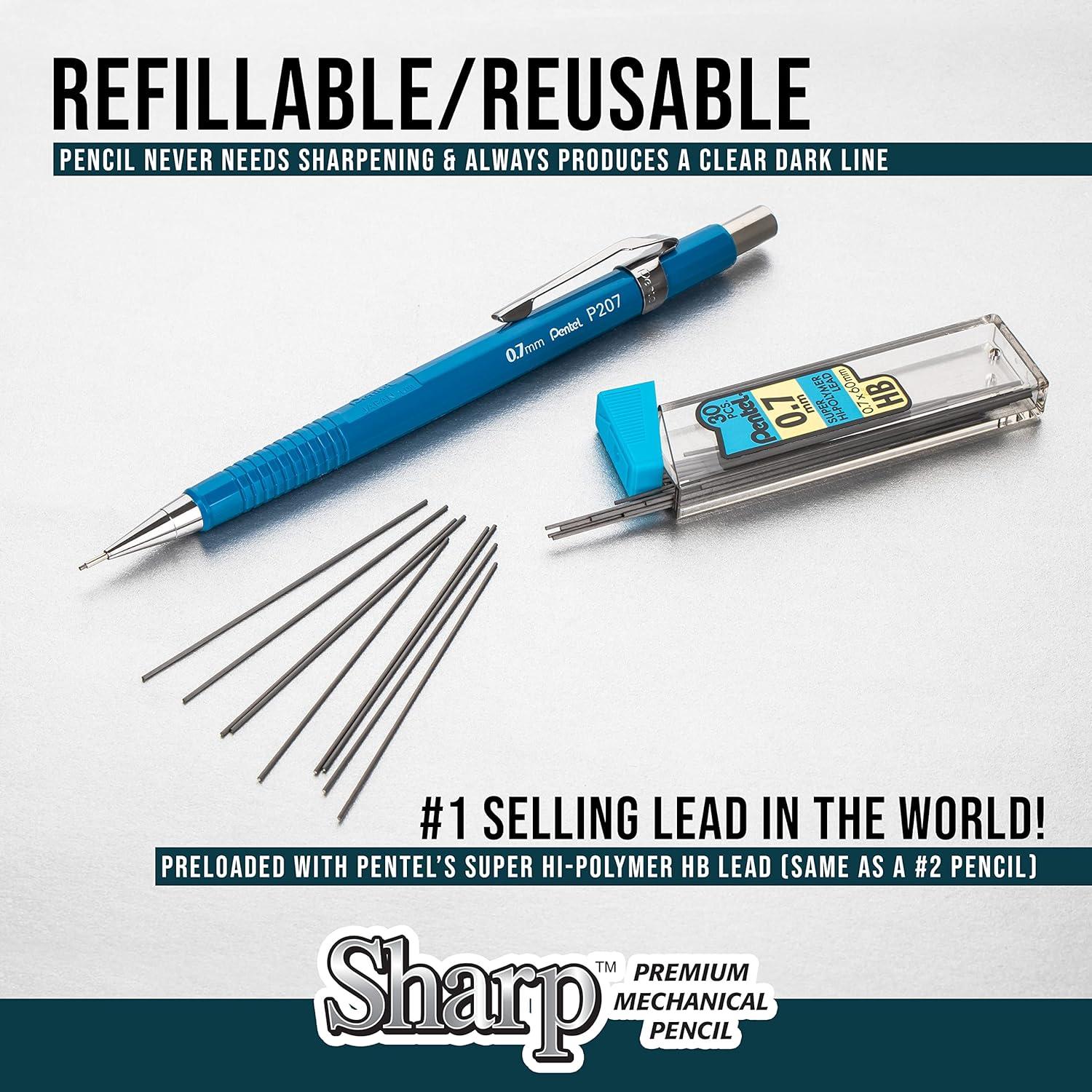 image:imagePentel Sharp Mechanical Pencil 09mm Bold Line Yellow Barrel Pack of 4 P209PF4G05mm