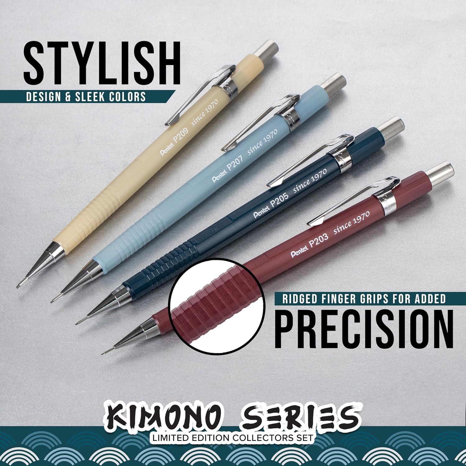image:imagePentel Sharp Mechanical Pencil Limited Edition Kimono Colors Box Set 03mm 05mm 07mm 09mm Point Sizes Included P200JPBXSETKimono Colors