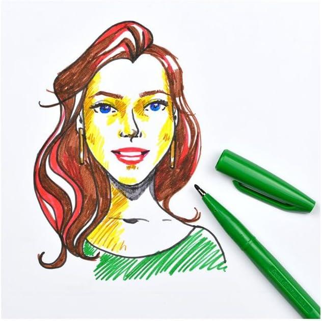 image:imagePentel Sign Pen FiberTipped Pen Blue Ink Box of 12 S520CBrown