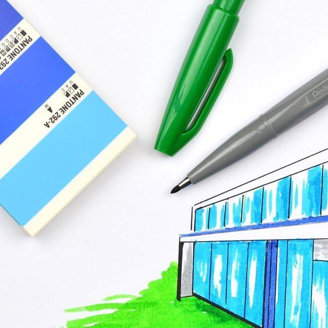 image:imagePentel Sign Pen FiberTipped Pen Blue Ink Box of 12 S520CBrown