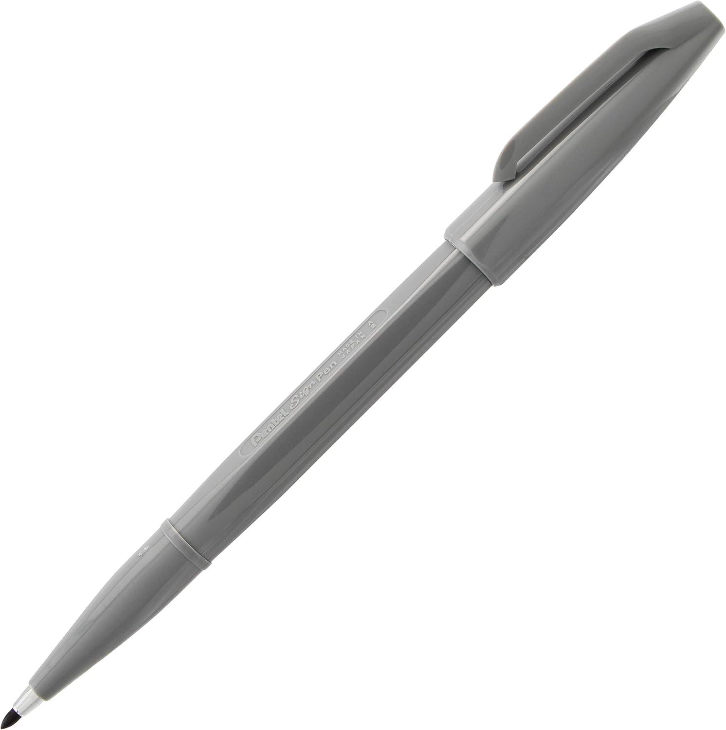 image:imagePentel Sign Pen FiberTipped Pen Blue Ink Box of 12 S520CGray