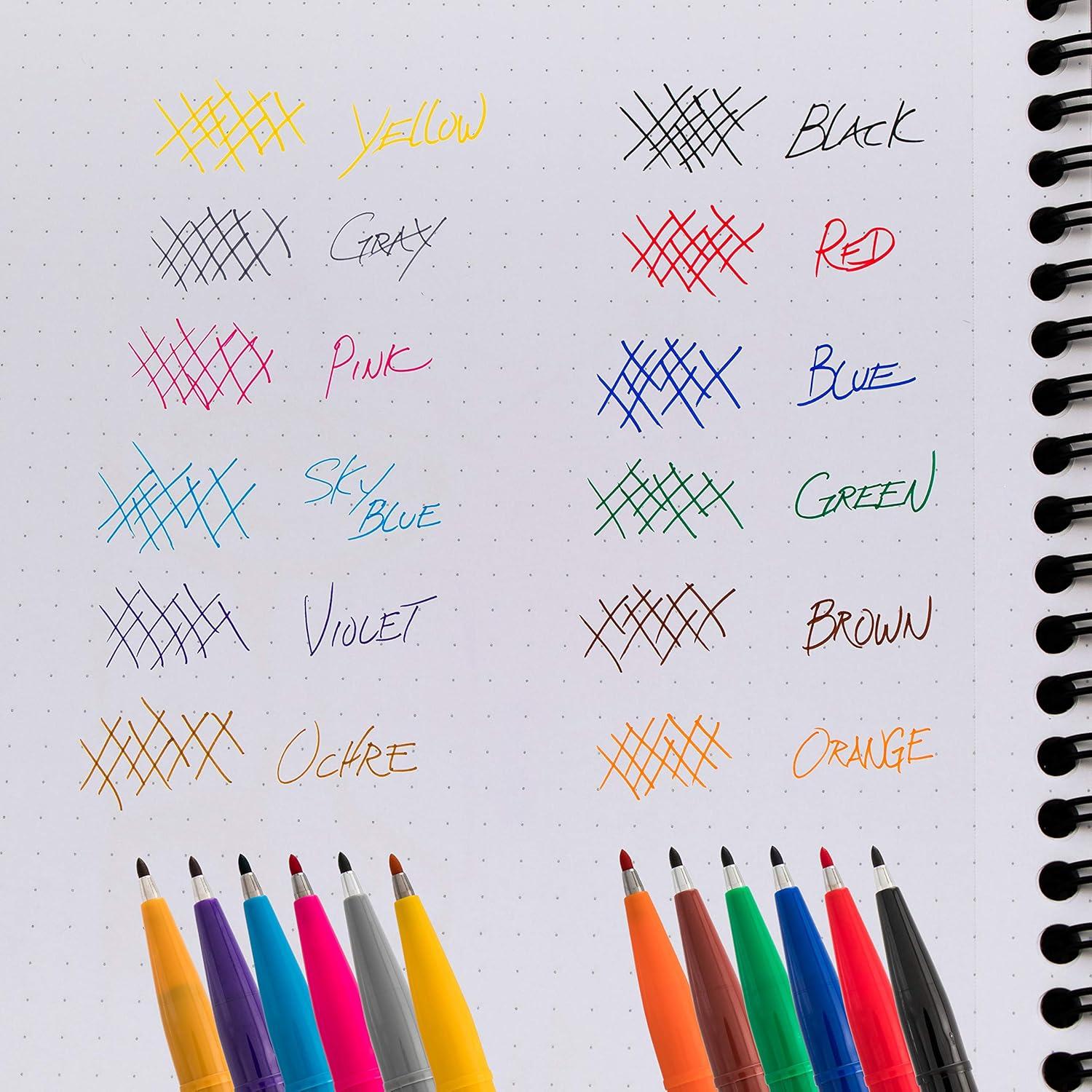 image:imagePentel Sign Pen FiberTipped Pen Blue Ink Box of 12 S520COrange
