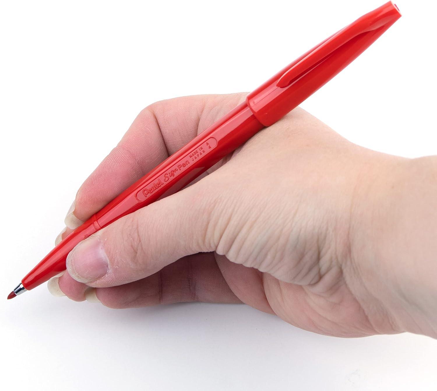 image:imagePentel Sign Pen FiberTipped Pen Blue Ink Box of 12 S520CRed
